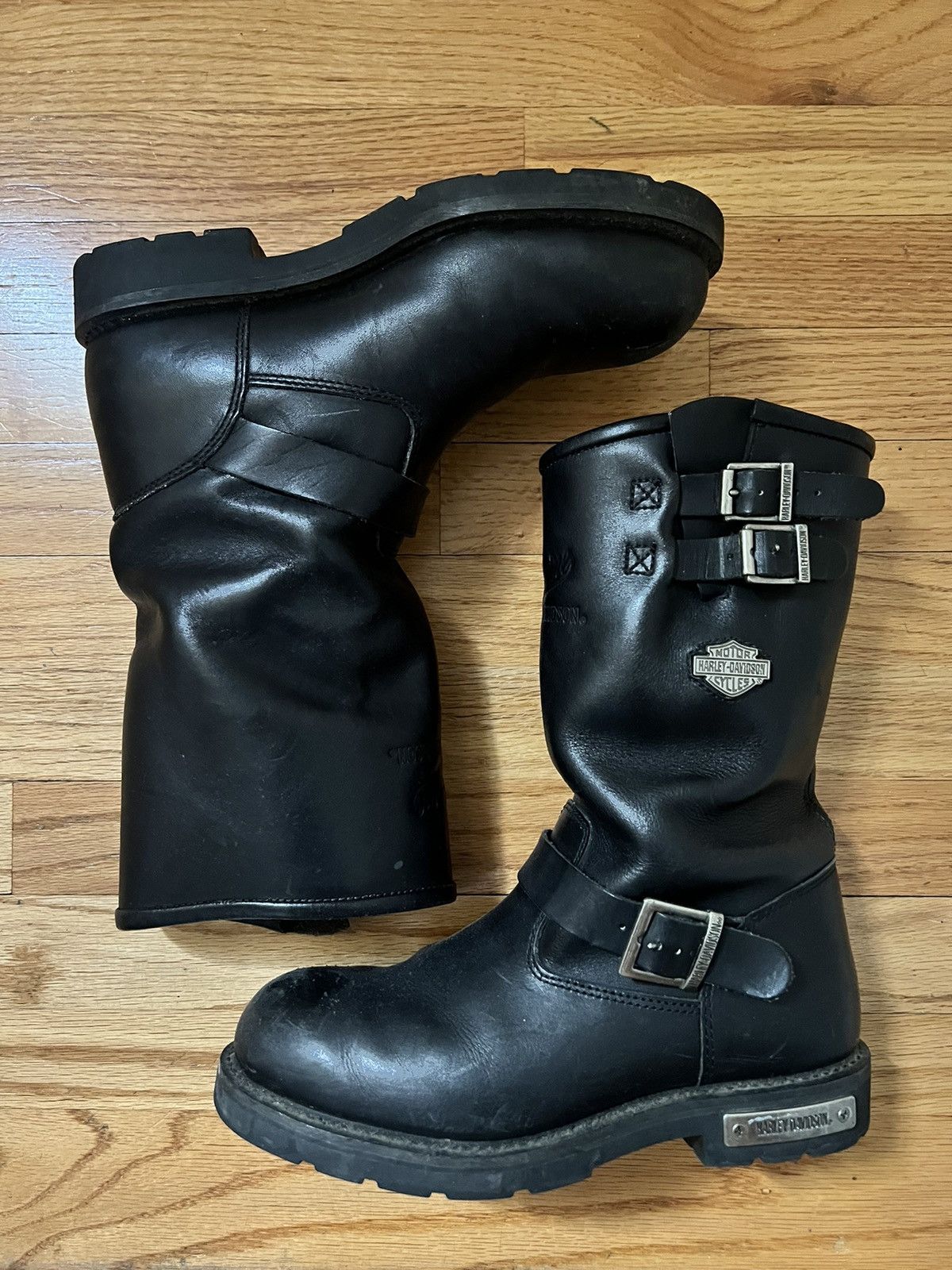 Vintage Harley Davidson motorcycle boots Grailed