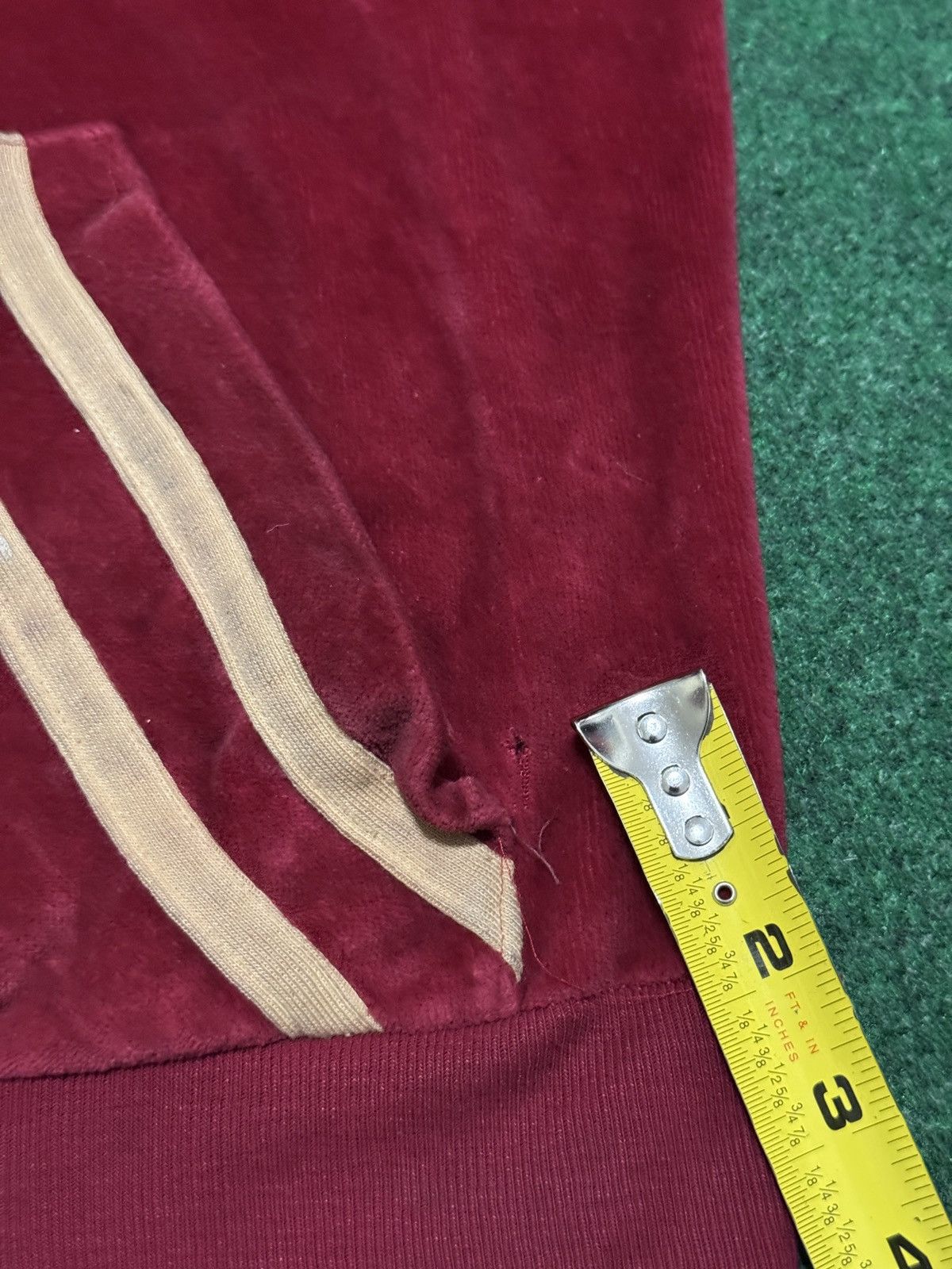 Vintage Vintage Velour 1/4 1/2 Zip Red 70s Large Talon Sweatshirt Size US L / EU 52-54 / 3 - 8 Thumbnail
