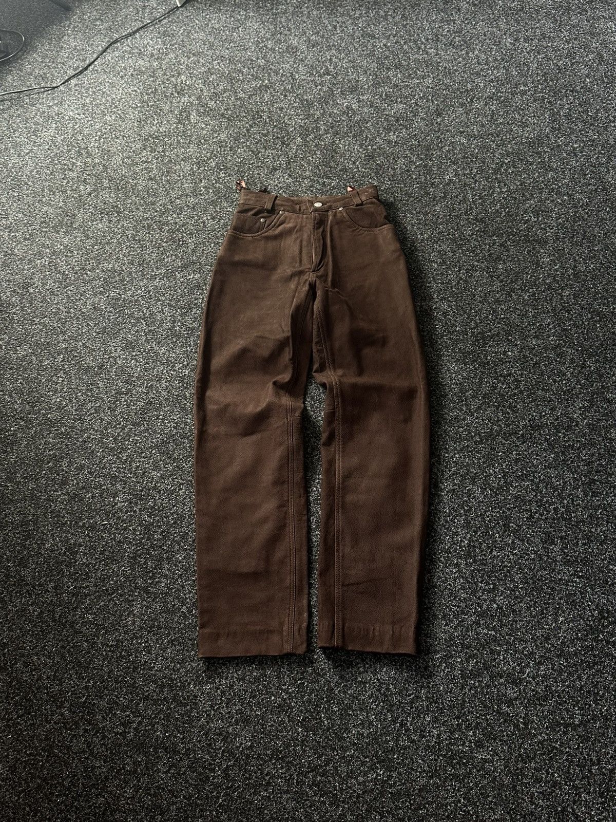 Cowboy Equipment × Leather 🚨GRAIL BOOTCUT BROWN Cowboy Biker Leather Pants Size 24" / US 00 / IT 34 - 1 Thumbnail