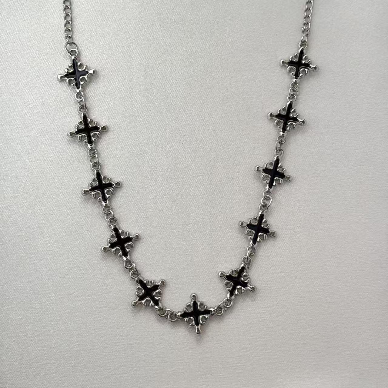 Other Cross Link Chain Necklace Streetwear Punk Hip Hop Unisex Size ONE SIZE - 1 Thumbnail
