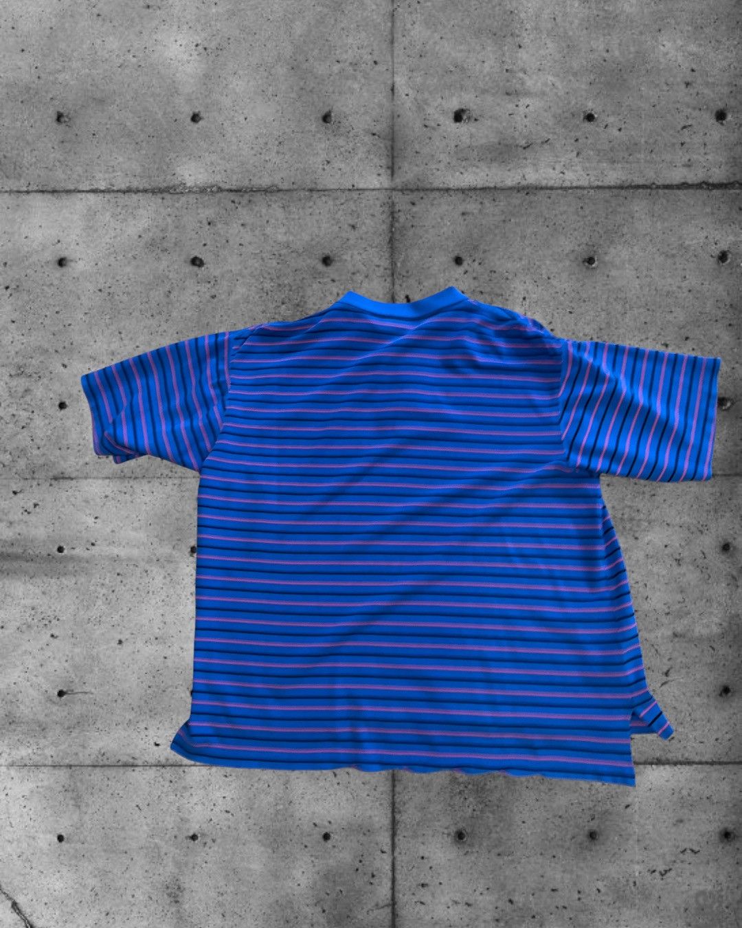 Balenciaga Balenciaga Blue Pink Striped Oversized Polo Shirt Runway Size US L / EU 52-54 / 3 - 12 Thumbnail