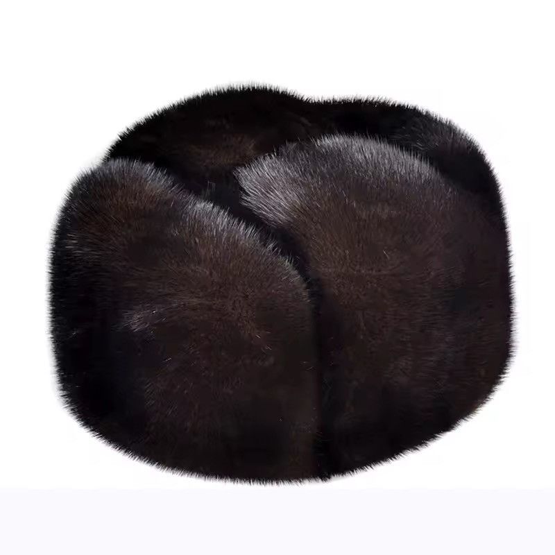Vintage Real Mink Fur Winter Genuine Bomber Hat Beanie Unisex Size ONE SIZE - 6 Thumbnail