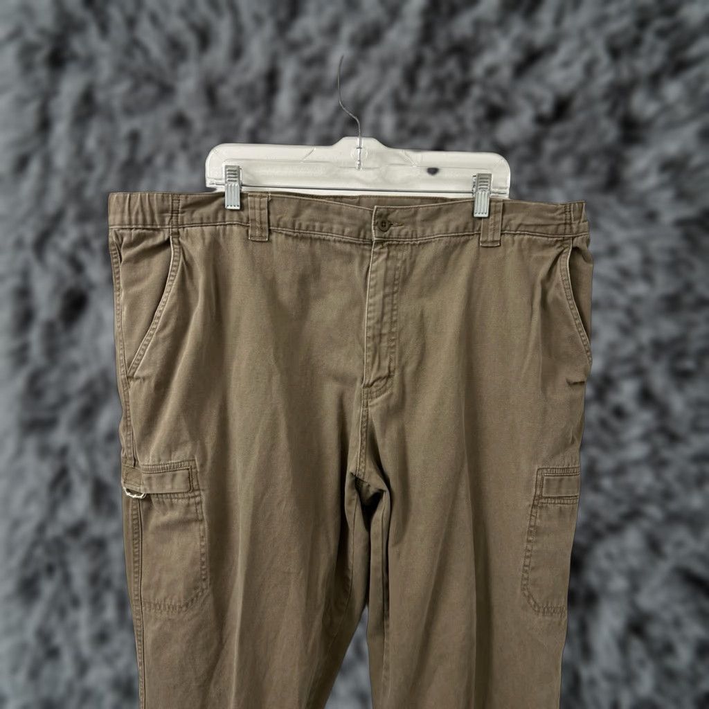 Vintage LL Bean Cargo Pants Mens 44x30 Brown Cotton Relaxed Straight Leg Trousers 240793 Size US 44 / EU 60 - 1 Thumbnail