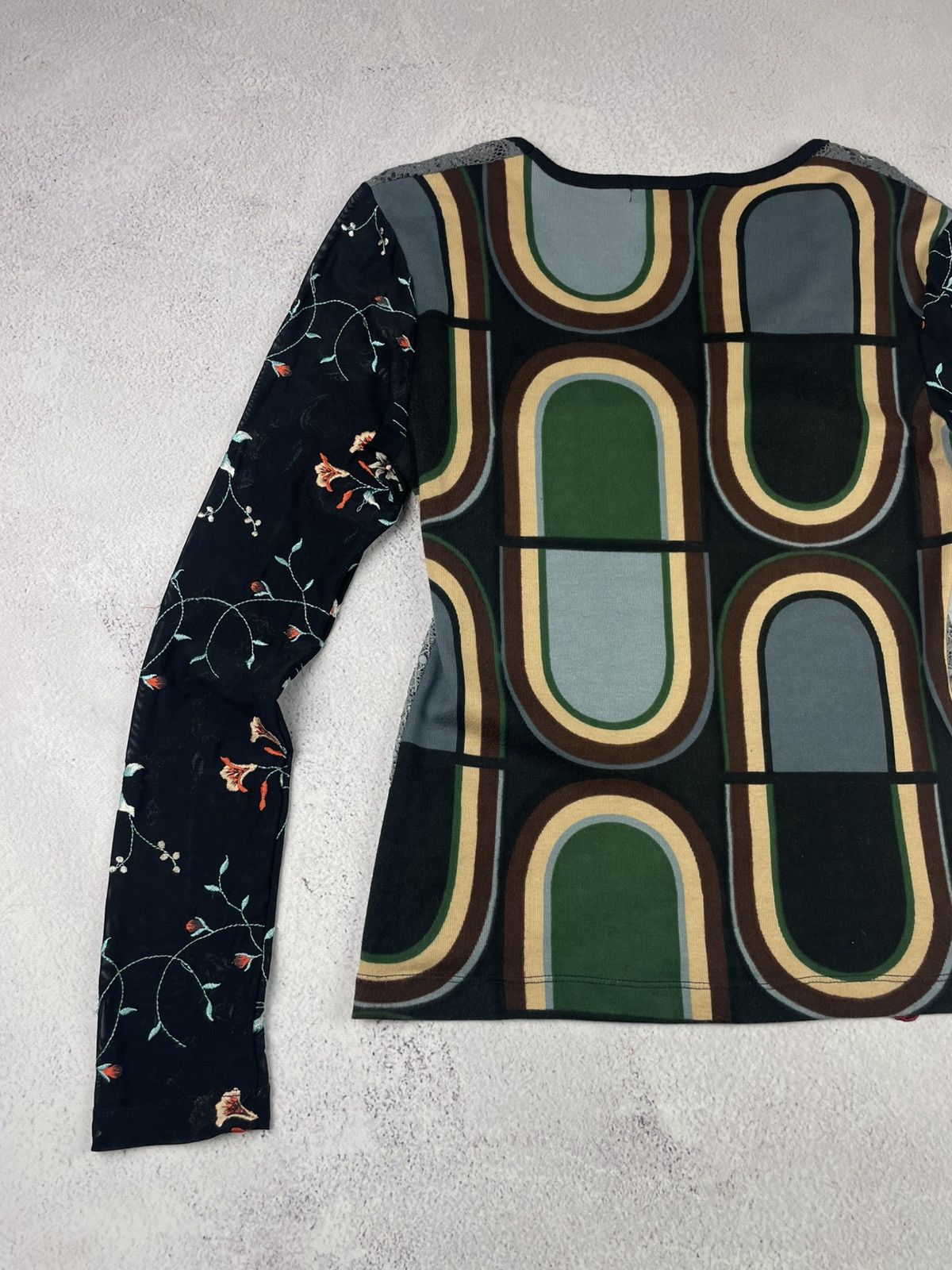Custo Barcelona × Vintage Custo Barcelona Women’s Vintage Mesh Top Floral Geometric S Size S / US 4 / IT 40 - 8 Thumbnail
