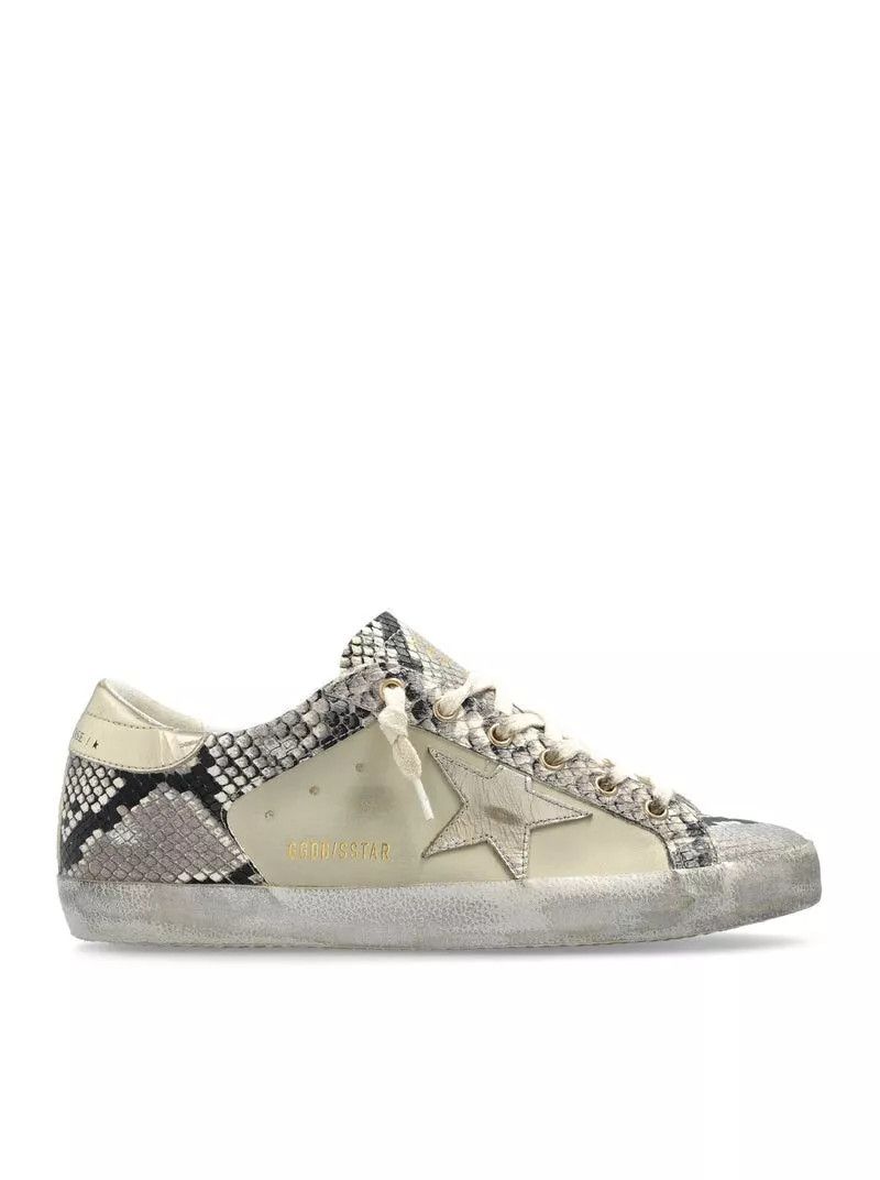GOLDEN GOOSE Super-Star Women's Grey/Black Sneakers New