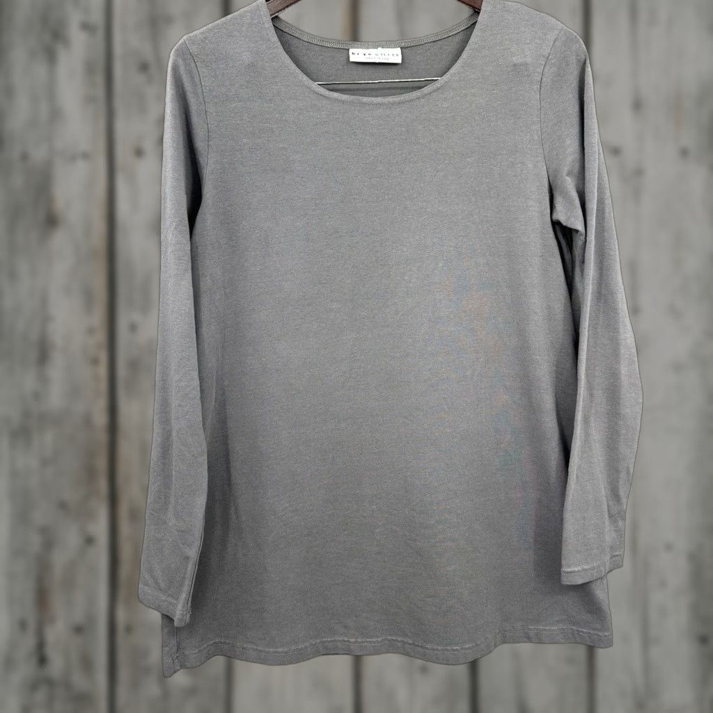 Vintage Bryn Walker Tunic Shirt Womens Small Bamboo Organic Cotton Lagenlook Gray 3/4 Sleeve Bohemian Oversized Knit Relaxed Mens? Womens Size S / US 4 / IT 40 - 1 Thumbnail