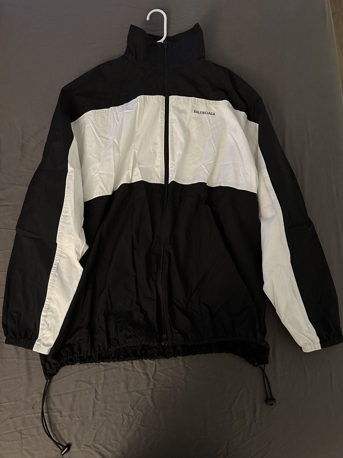 image of Balenciaga Windbreaker Jacket in Black, Men's (Size Small)