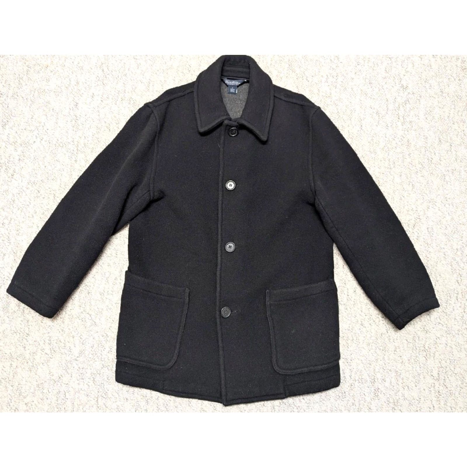 Brooks Brothers VINTAGE Brooks Brothers jacket Coat Men S Black Wool Overcoat 38 England Wool Thick Flannel Solid Button 38 Mens Size US S / EU 44-46 / 1 - 4 Thumbnail