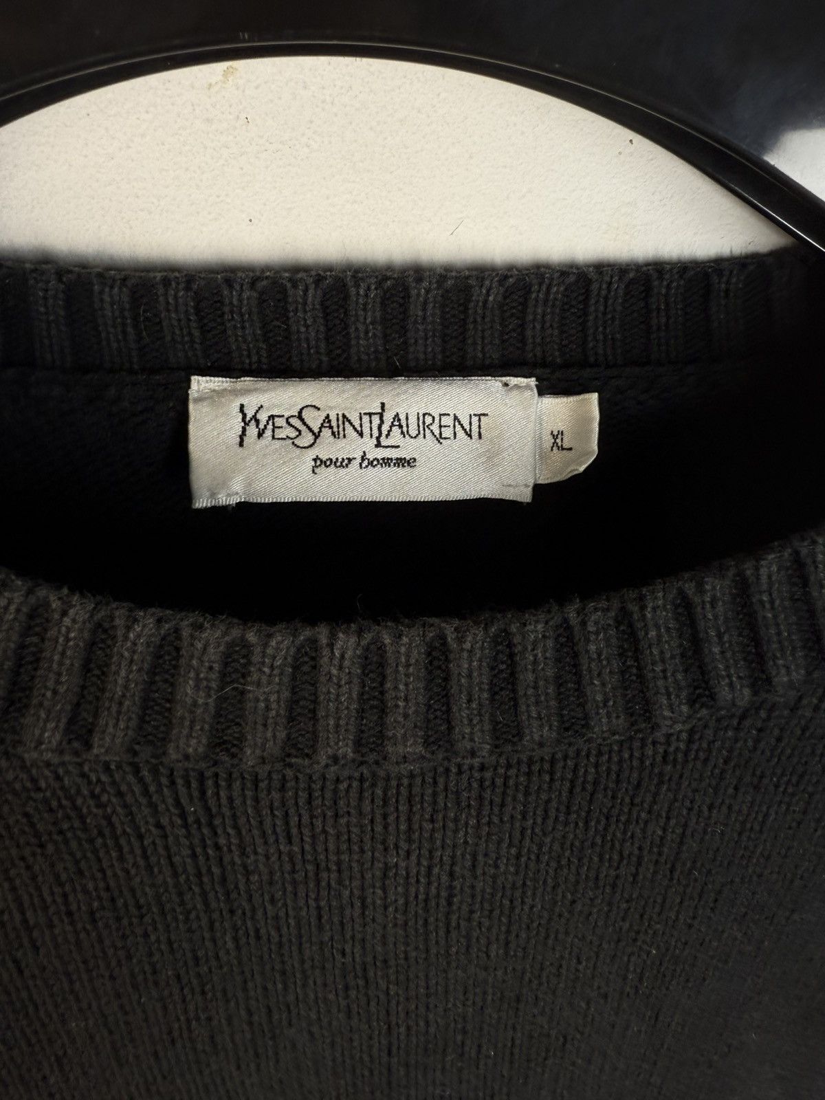 Yves Saint Laurent Black YSL Sweater Knit Size US XL / EU 56 / 4 - 4 Thumbnail