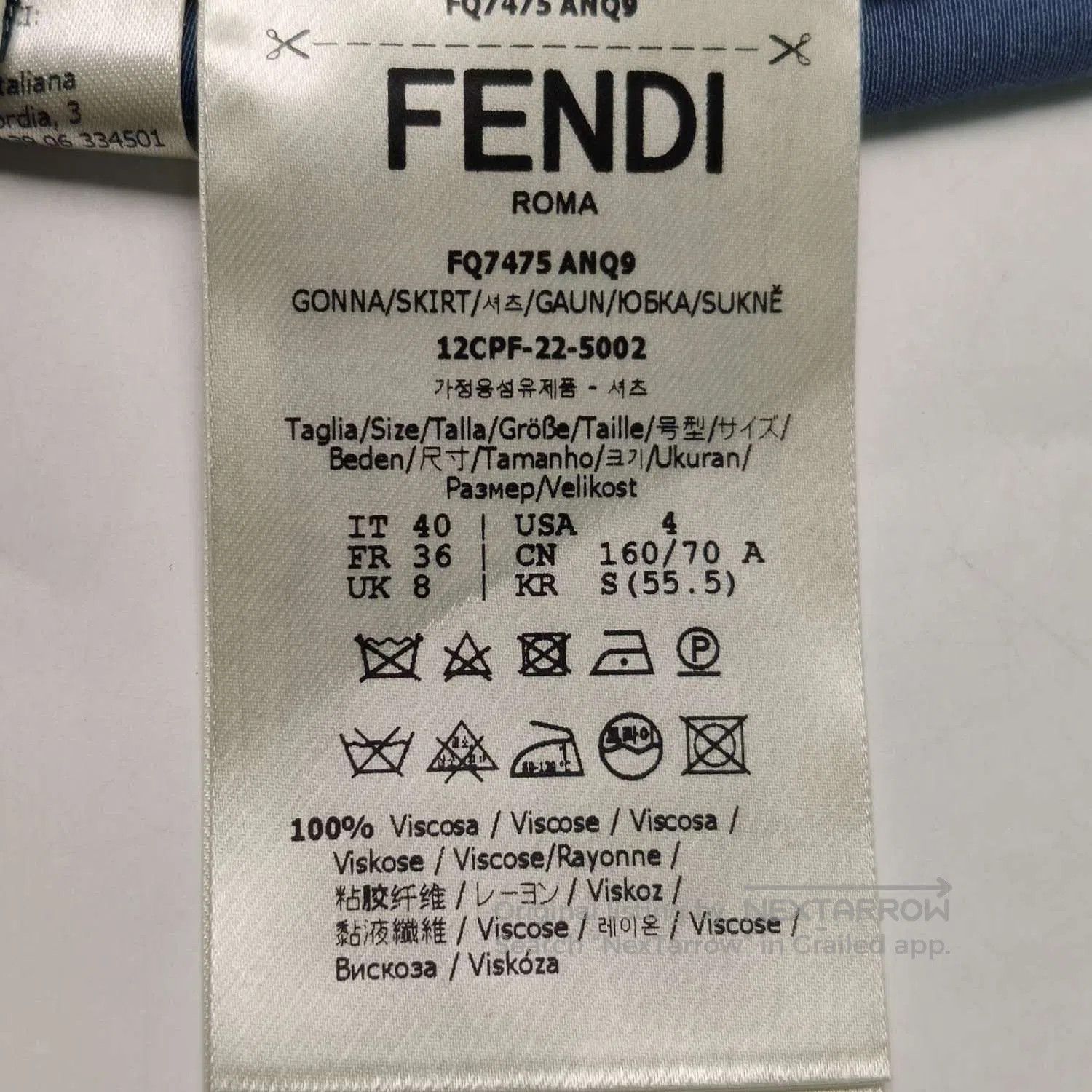 Fendi Fendi Cotton Double F Buttoned Midi Skirt Size 40. Size 39" - 8 Thumbnail