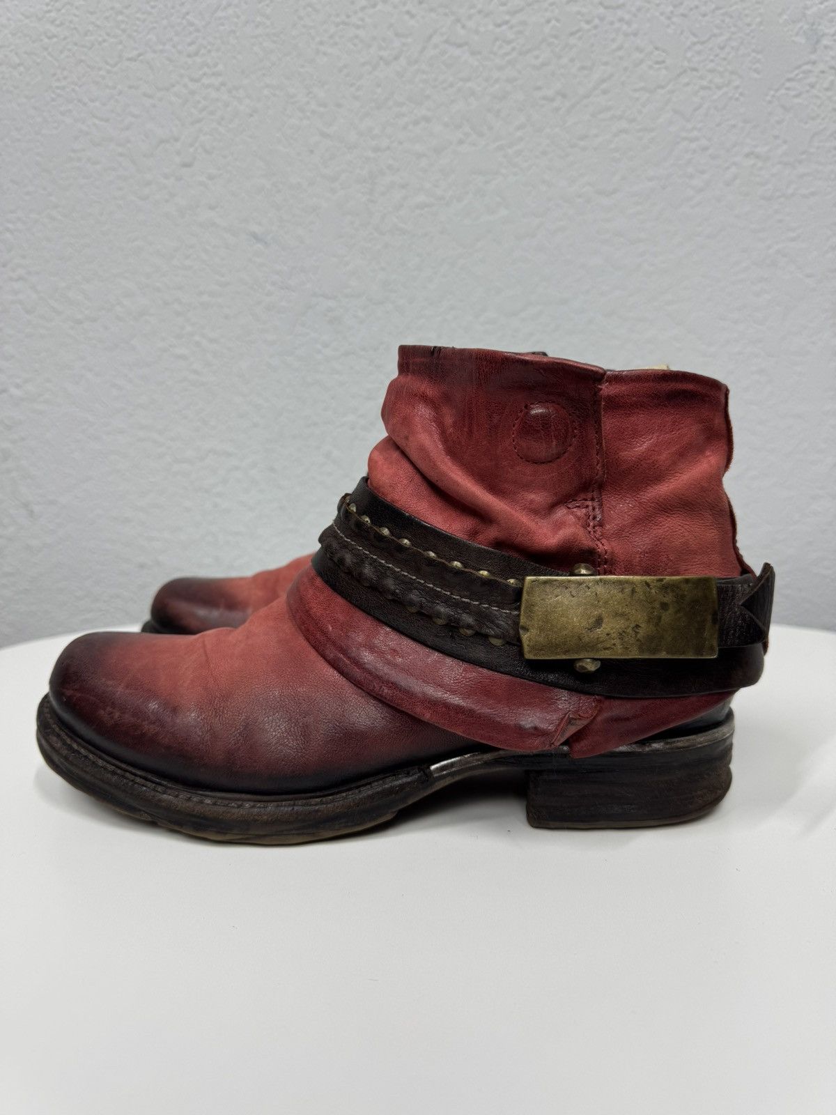 A.S.98 Vintage Leather Boots A S 98 Ankle Hight shoes Guidi Style Size US 7 / IT 37 - 5 Thumbnail