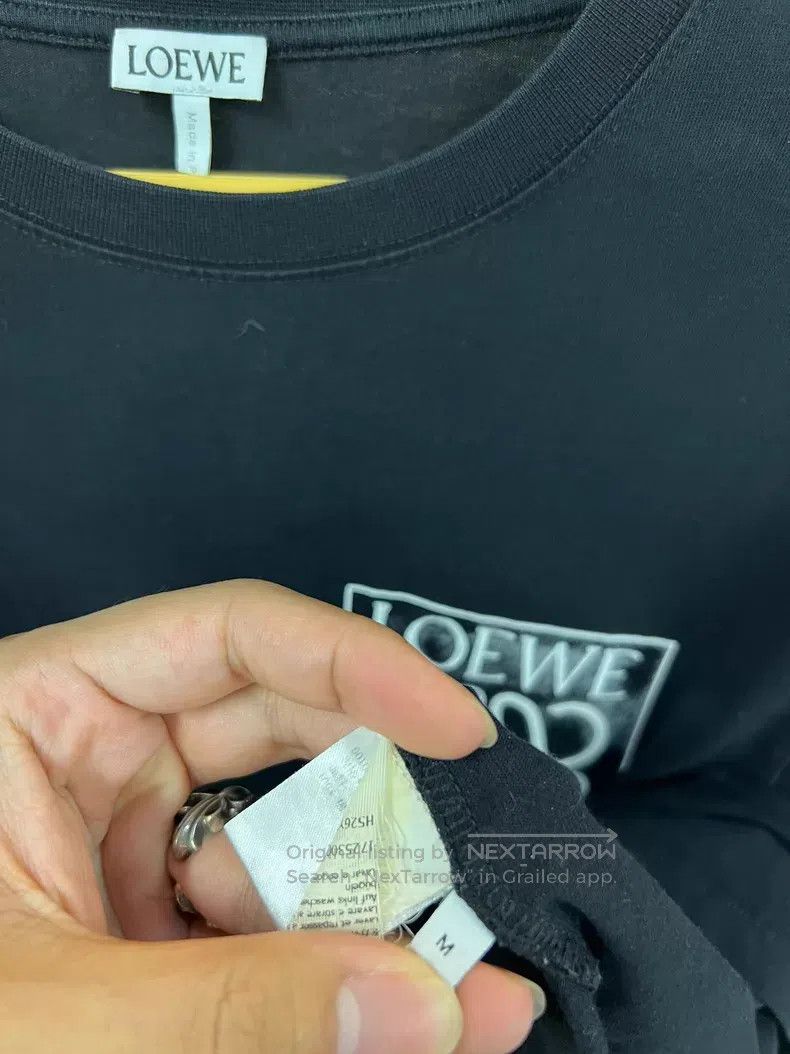 Loewe Loewe Black short-sleeve T-shirt, 100% cotton, chest fake Size US M / EU 48-50 / 2 - 6 Thumbnail