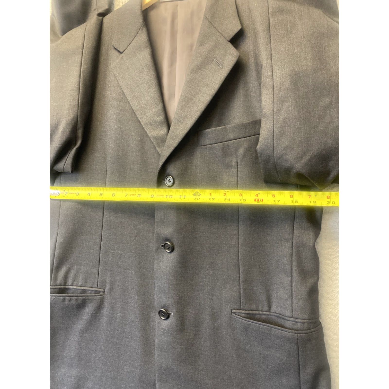Vintage VINTAGE Hickey Freeman Wool Suit Men’s 40R Gray 3-Button Notch Lapel Formal Business Size 40R - 4 Thumbnail