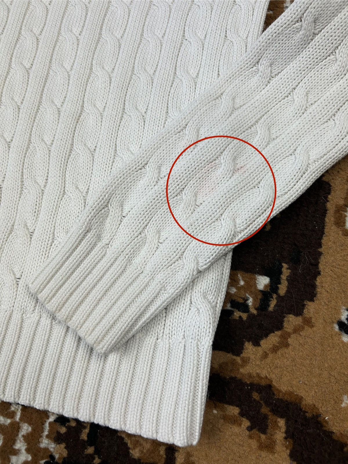 Polo Ralph Lauren × Vintage Vintage Polo Ralph Lauren White Knitted Sweater M size Size M / US 6-8 / IT 42-44 - 7 Thumbnail