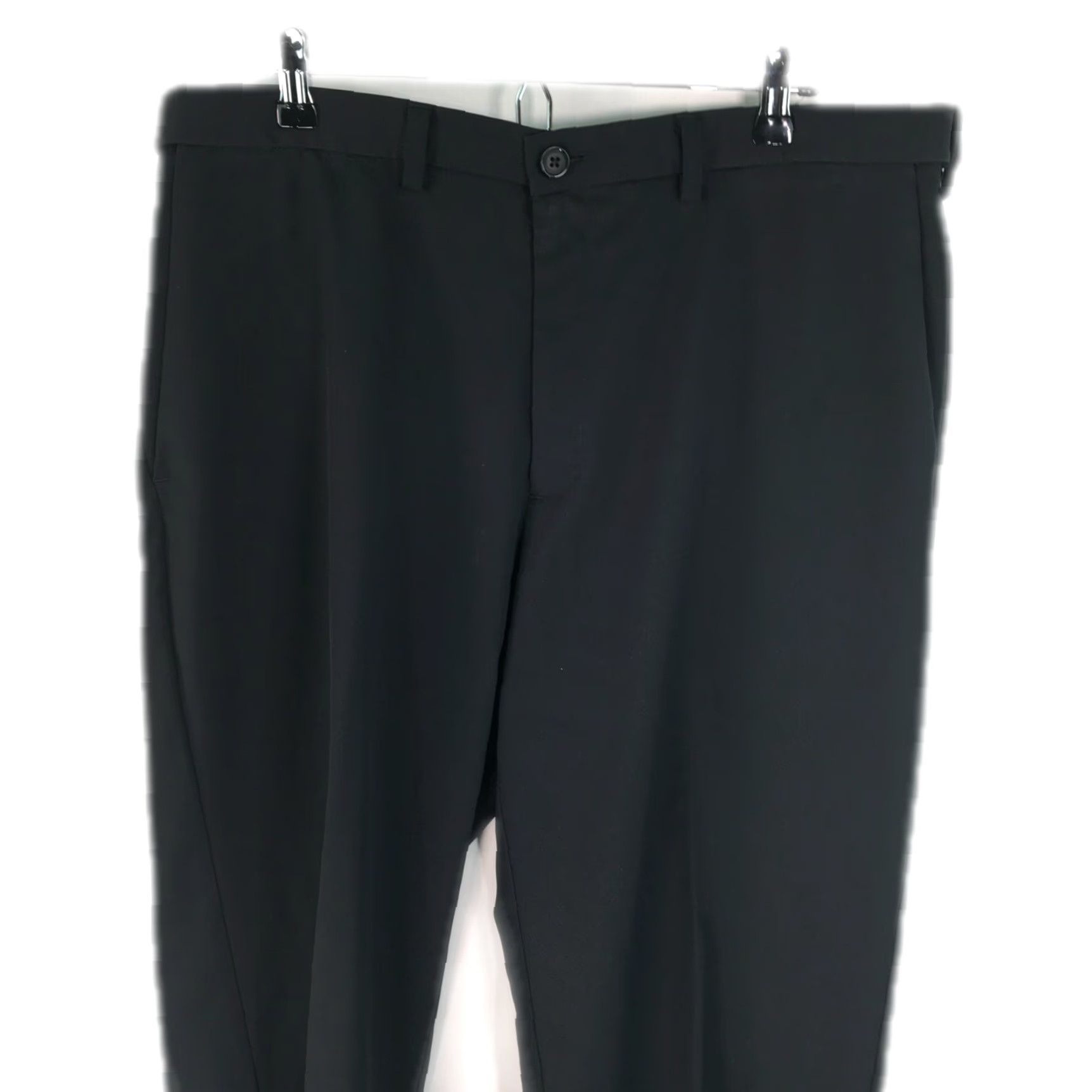 Haggar Haggar Mens Flat Front Straight Casual Black Trouser Dress Pants 36X29 Size US 38 / EU 54 - 3 Thumbnail