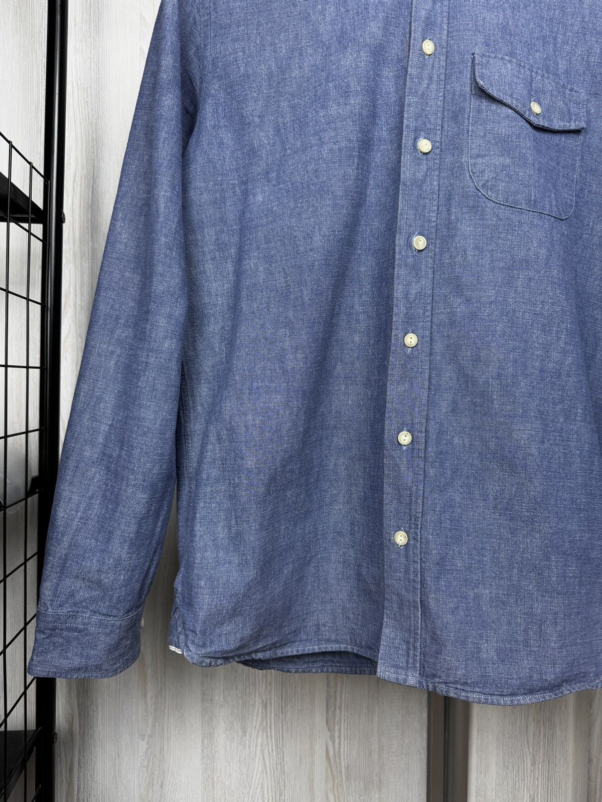 Livid LIVID JEANS – RAGNAR JAPAN Blue SELVAGE BUTTON UP Shirt Size US M / EU 48-50 / 2 - 4 Thumbnail