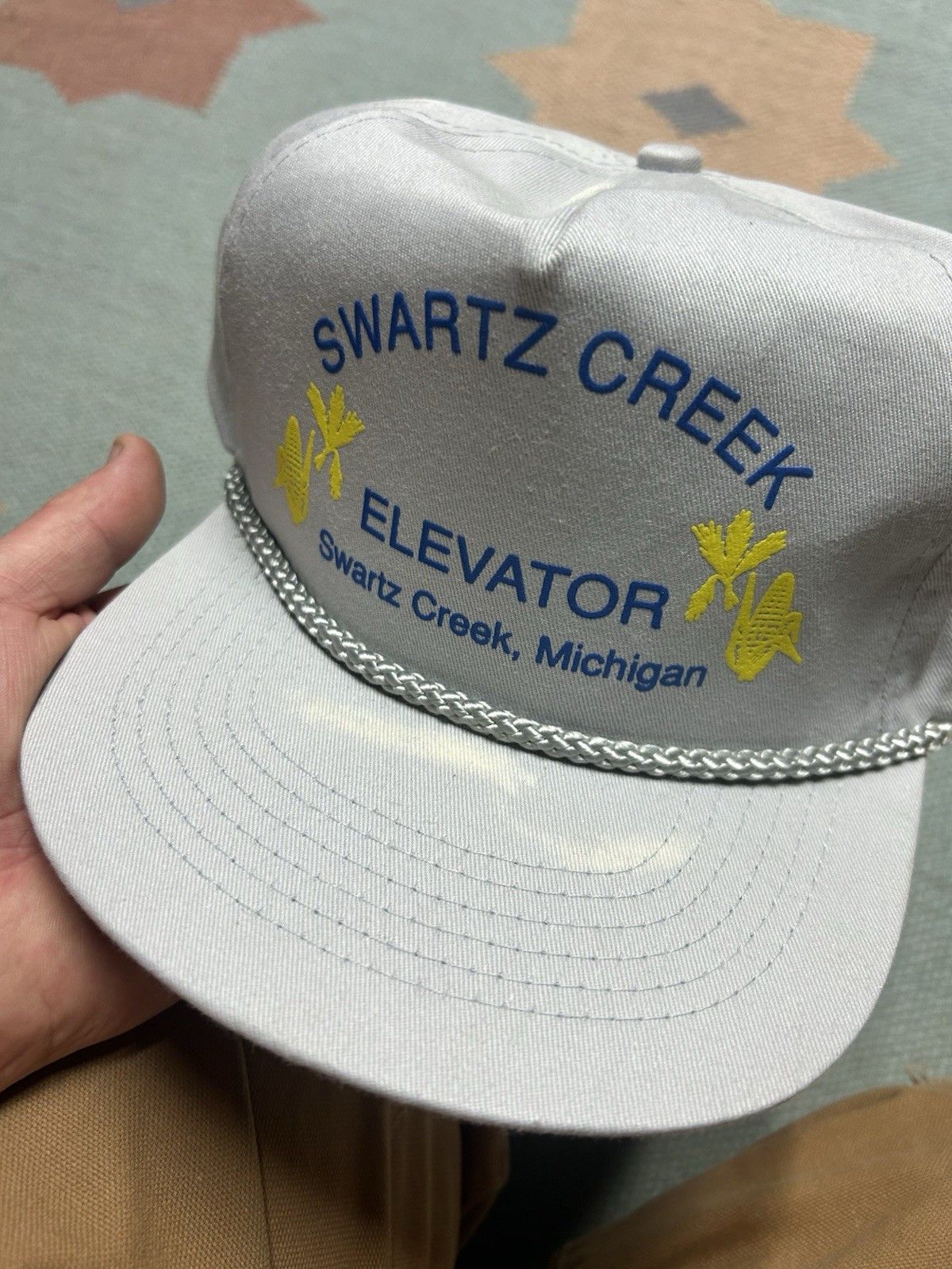 Vintage Vtg SnapBack hat Swartz creek elevator Michigan farm corn Size ONE SIZE - 3 Thumbnail