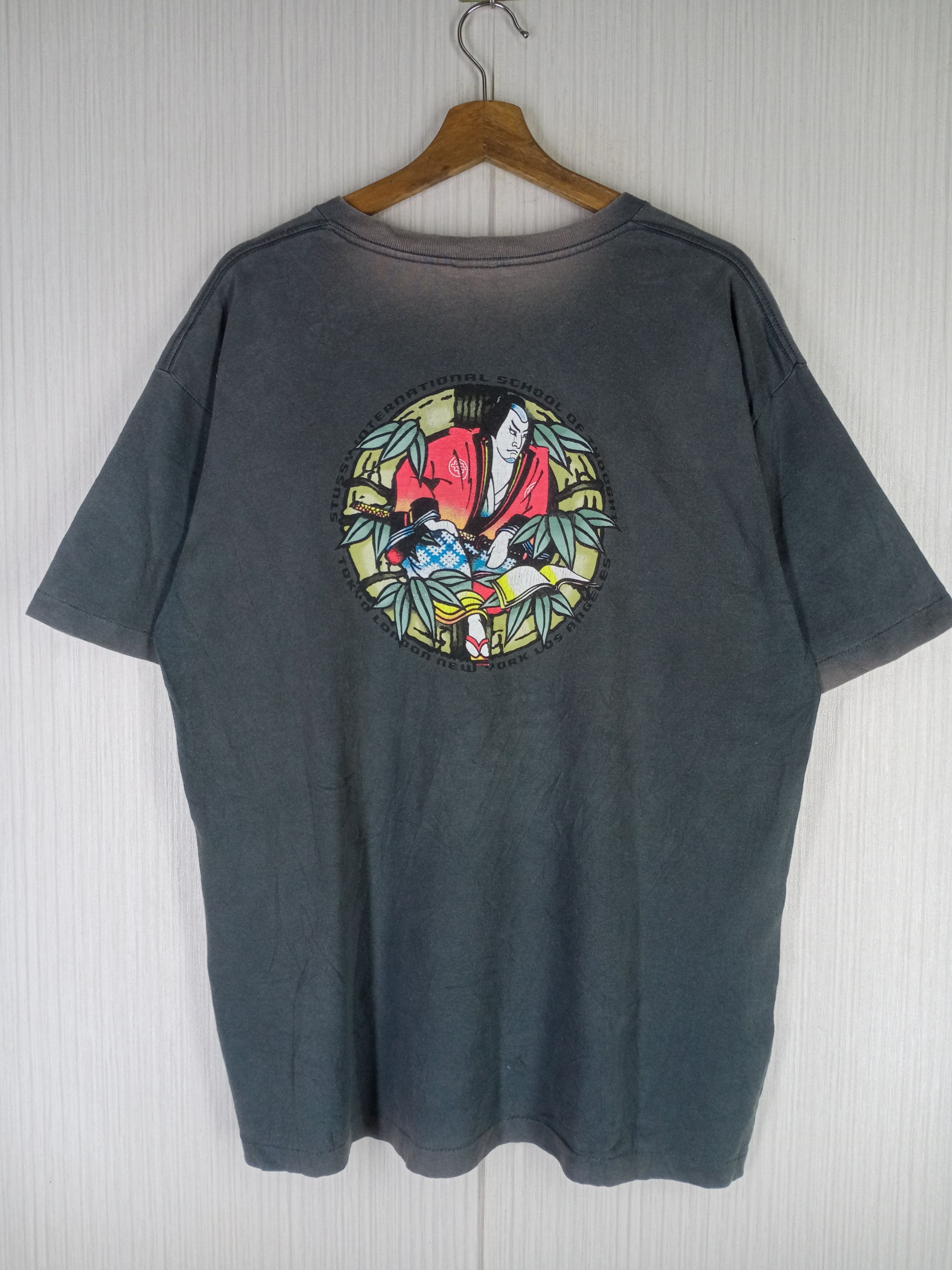 Stussy Rare Vintage 90s Stussy International Tour Distressed Tshirt Size US XL / EU 56 / 4 - 2 Thumbnail