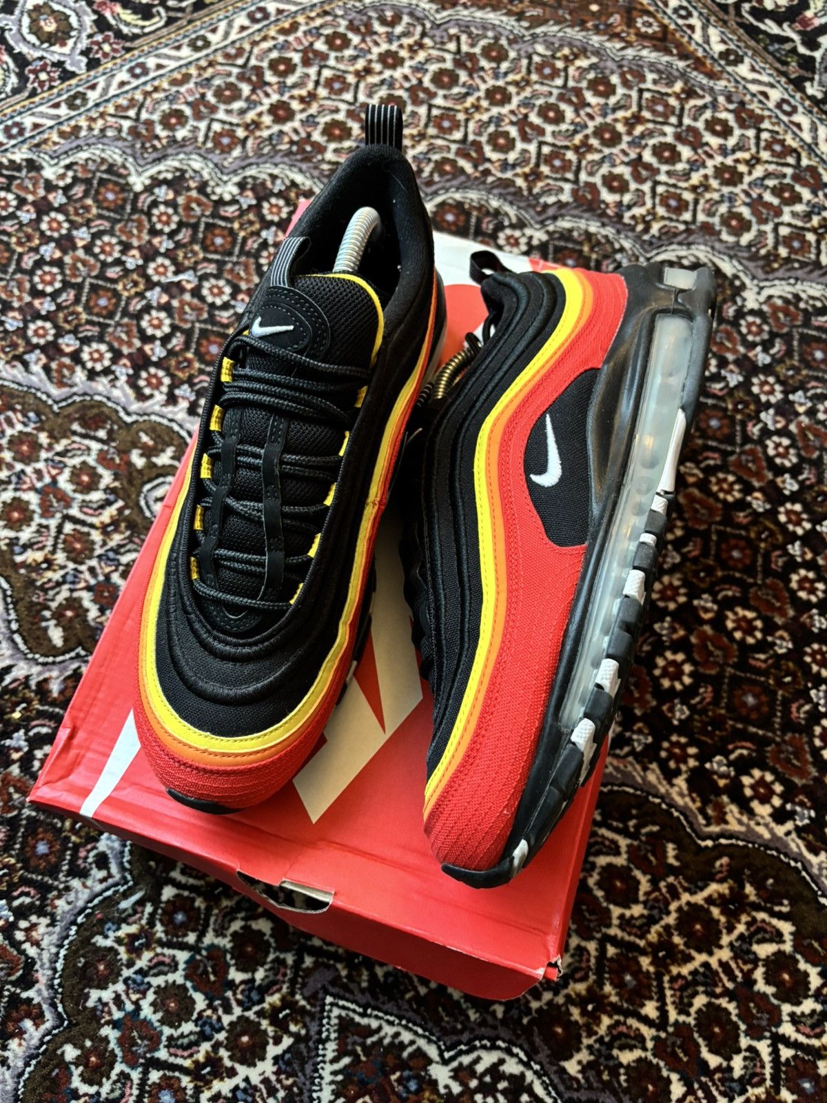 Nike Nike Air Max 97 — Black/Red/Yellow (“Undefeated Vibes”) Size US 8.5 / EU 41-42 - 7 Thumbnail