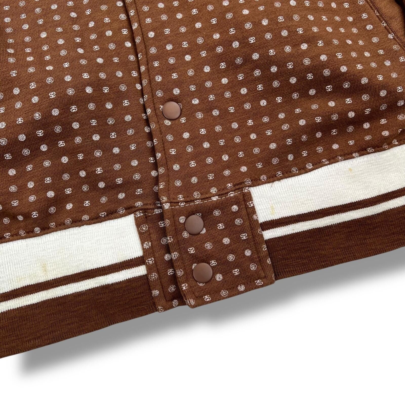 Stussy Stussy 00's Brown Varsity Bomber Jacket Size US L / EU 52-54 / 3 - 3 Thumbnail