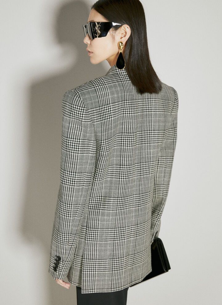 Saint Laurent Paris o1bcso1str1124 Oversized Jacket in Grey Size M / US 6-8 / IT 42-44 - 6 Thumbnail