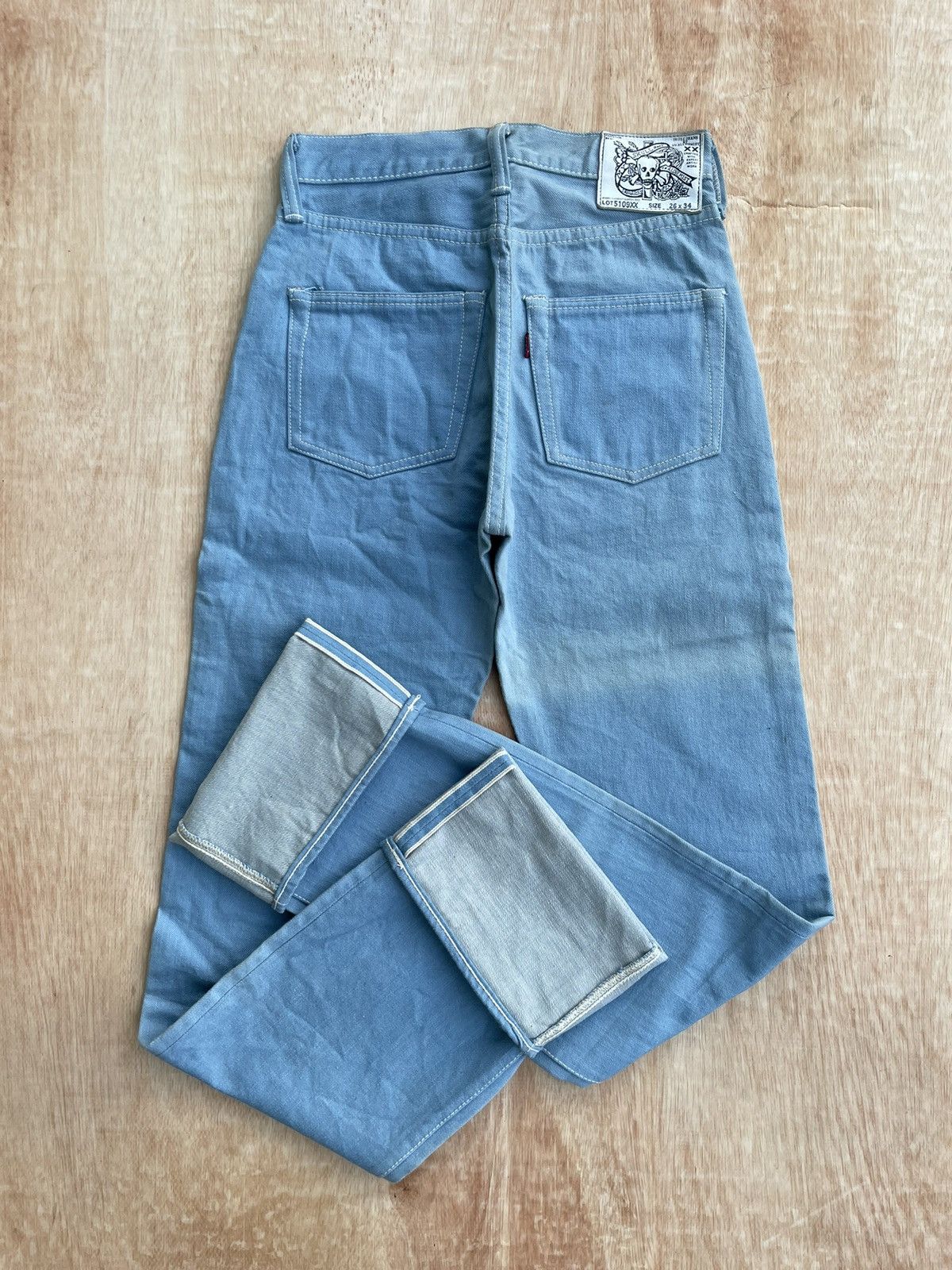 image of Hysteric Glamour x Skulls Vintage Skulls Jeans 5109Xx Selvedge Denim in Blue, Women's (Size 26)