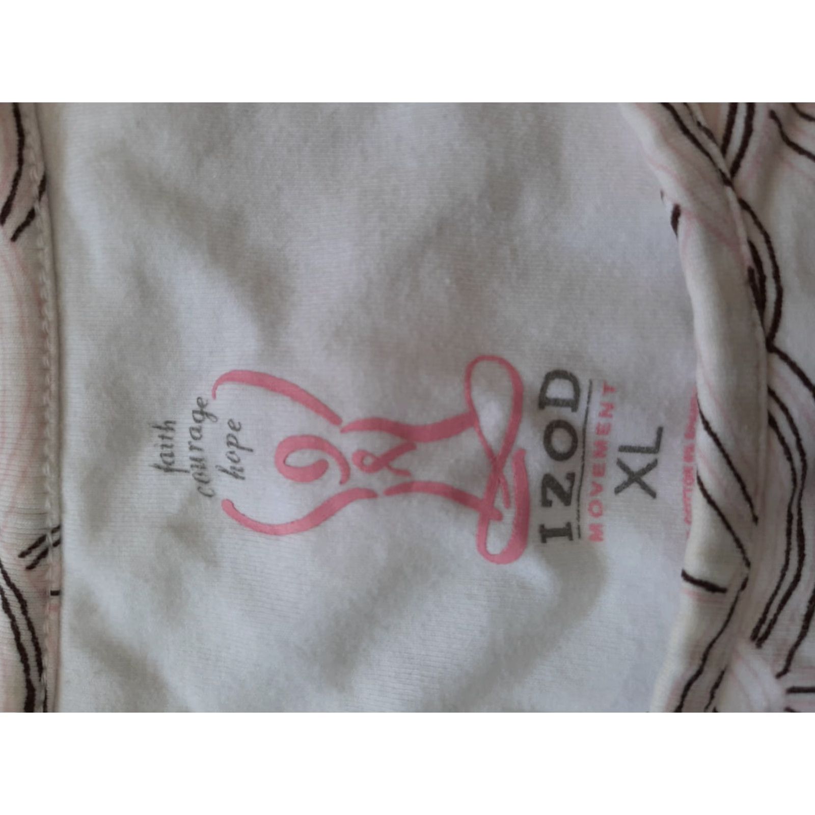 Izod IZOD Womens XL White Breast Cancer Faith Courage Hope T Shirt Long Sleeve Size XL / US 12-14 / IT 48-50 - 4 Thumbnail
