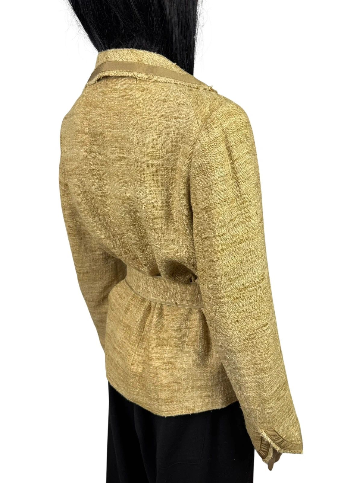 Other Filo Di Seta Dupion Silk Belted Jacket size 38 Made In Japan Size XS / US 0-2 / IT 36-38 - 7 Thumbnail