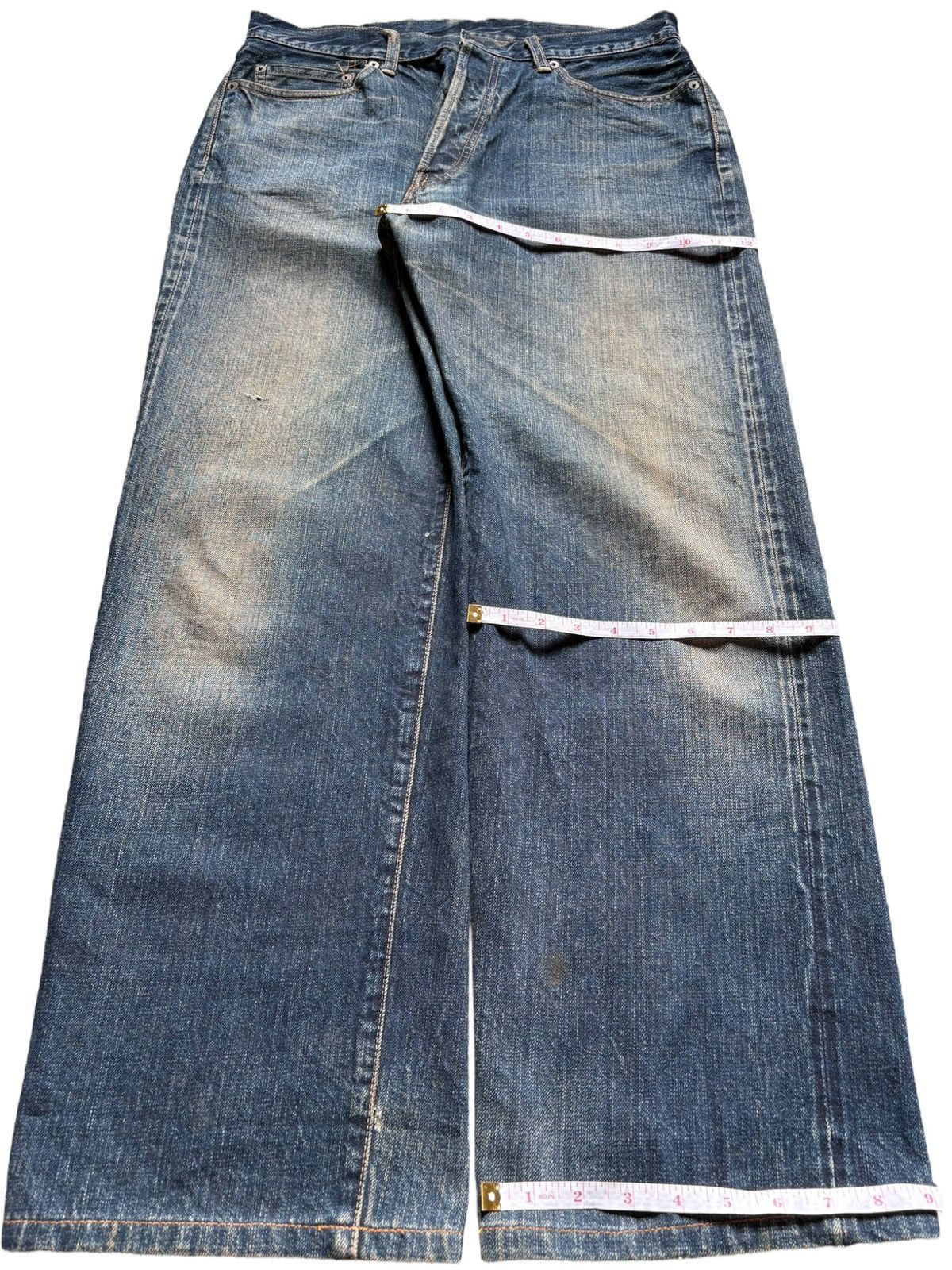 Japanese Brand Vintage Japan Brand Selvedge Rusty Mud Wash Baggy Jeans Size US 32 / EU 48 - 15 Thumbnail