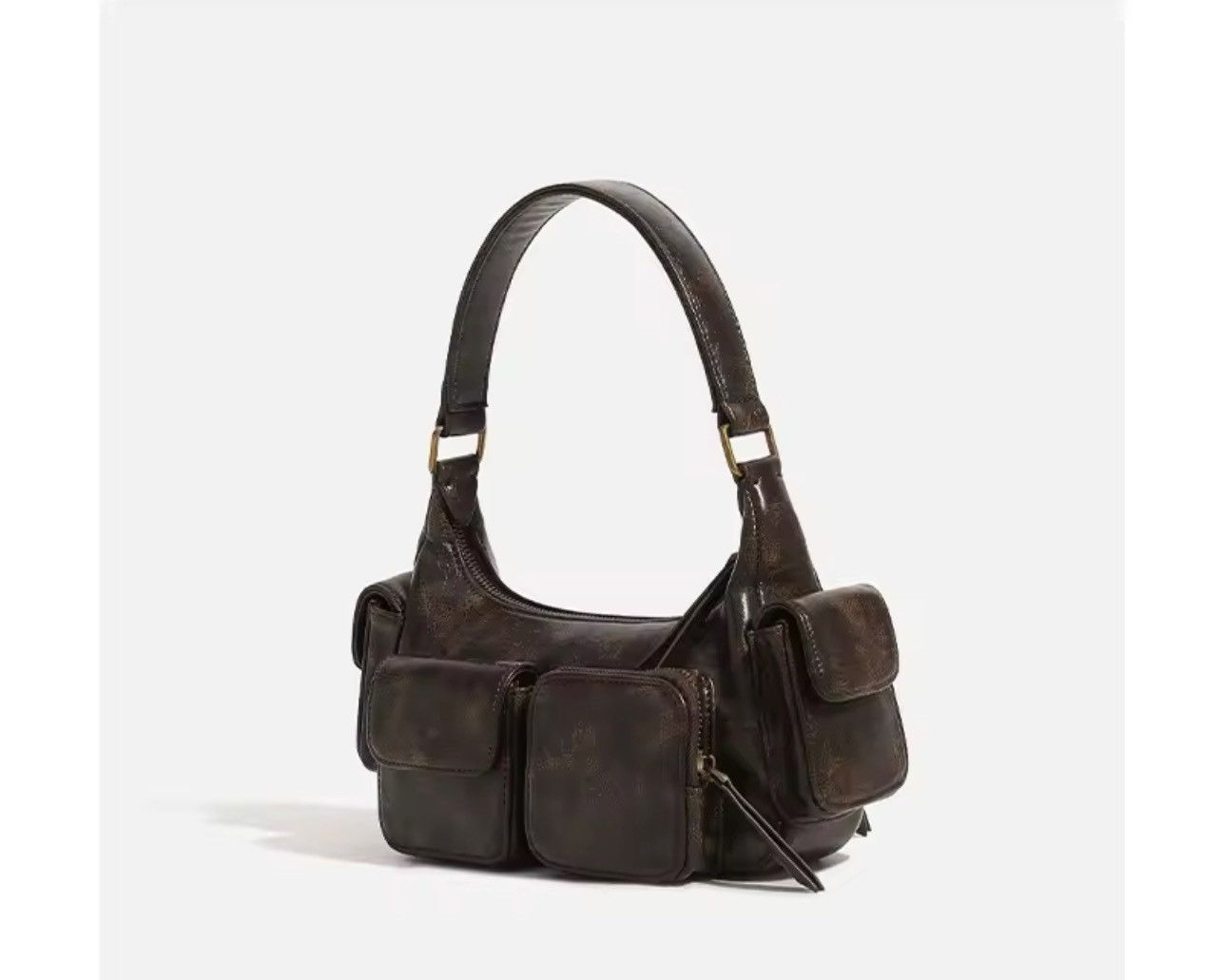 Japanese Brand × Leather Small Double Pockets Shoulder Bag Size ONE SIZE - 1 Thumbnail