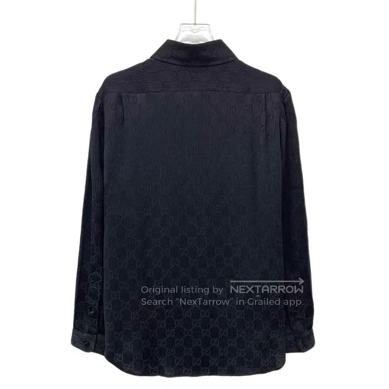 Gucci Gucci Black logo dark pattern full print mulberry silk lap Size US XXS / EU 40 - 2 Thumbnail