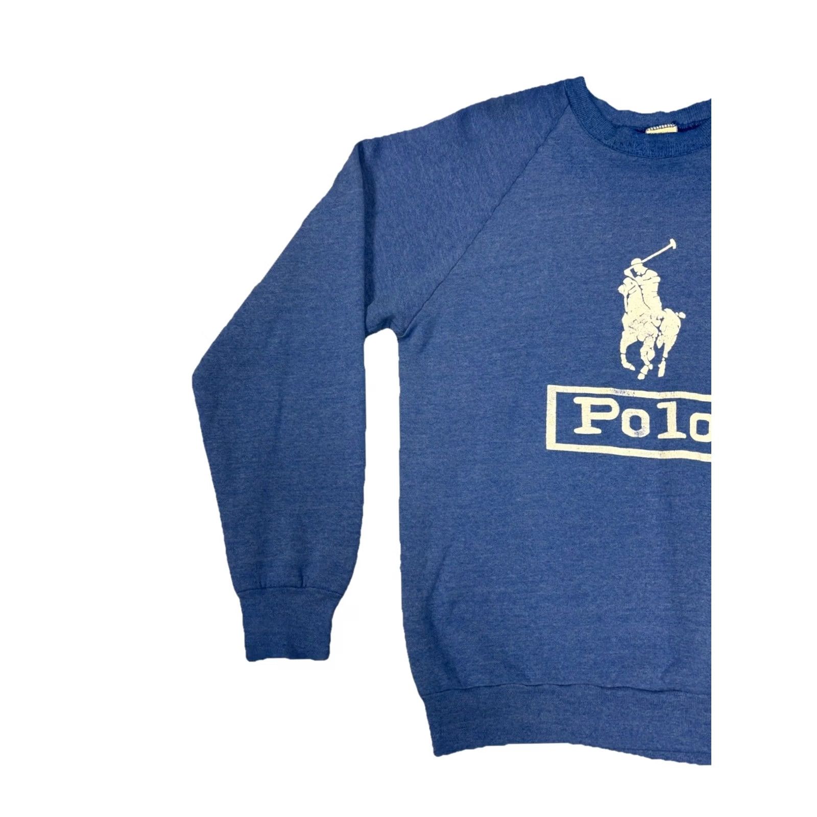 Fruit Of The Loom VINTAGE Fruit of the Loom Sweatshirt Crewneck unisex Adults L Blue logo 90s USA Puffy graphics Man On Horse Size US L / EU 52-54 / 3 - 2 Thumbnail