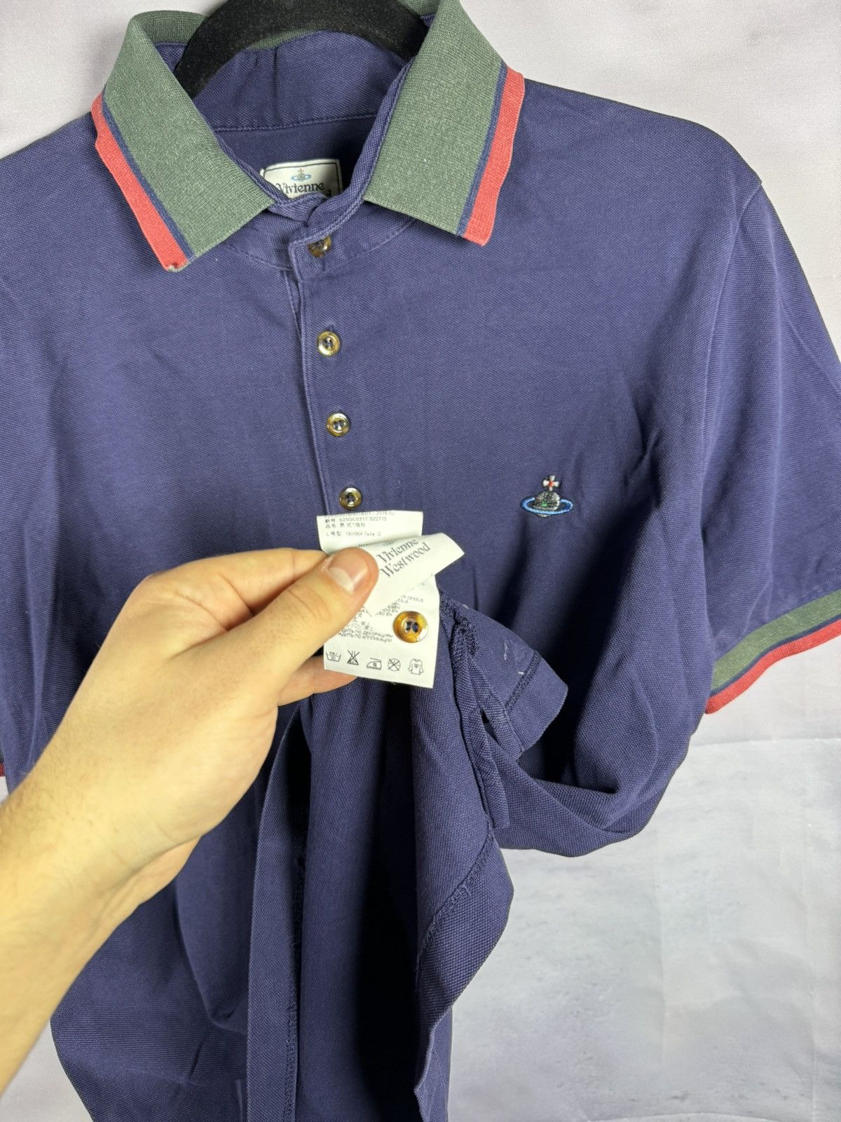 Designer × Vintage × Vivienne Westwood Vintage Vivienne Westwood 2 Krall Blue Polo Shirt Oldmoney Size US L / EU 52-54 / 3 - 8 Thumbnail