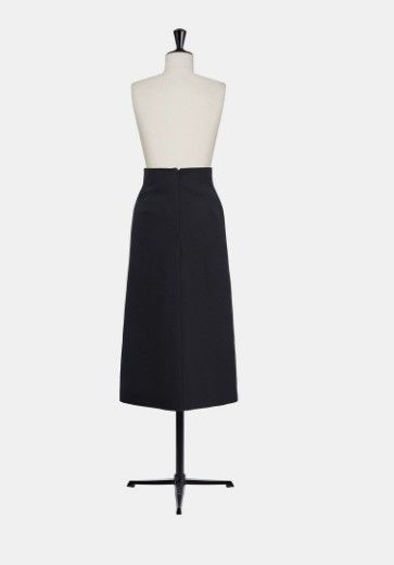 Dior o1w1db10924 Wool And Silk Skirt With Embroidery in Black Size 36" / US 14 / IT 50 - 3 Thumbnail