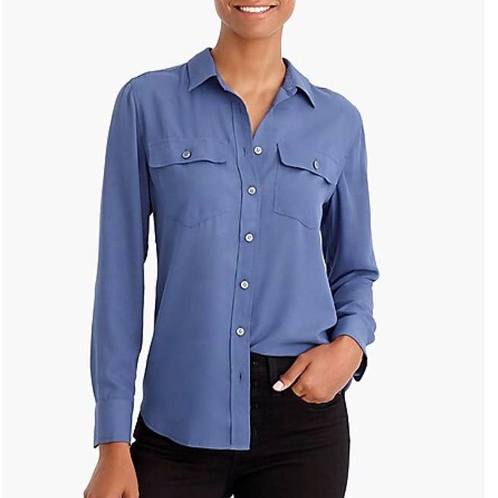 J.Crew J. Crew Long Sleeve Button down Shirt Button Flap Pockets 6 Size M / US 6-8 / IT 42-44 - 1 Thumbnail