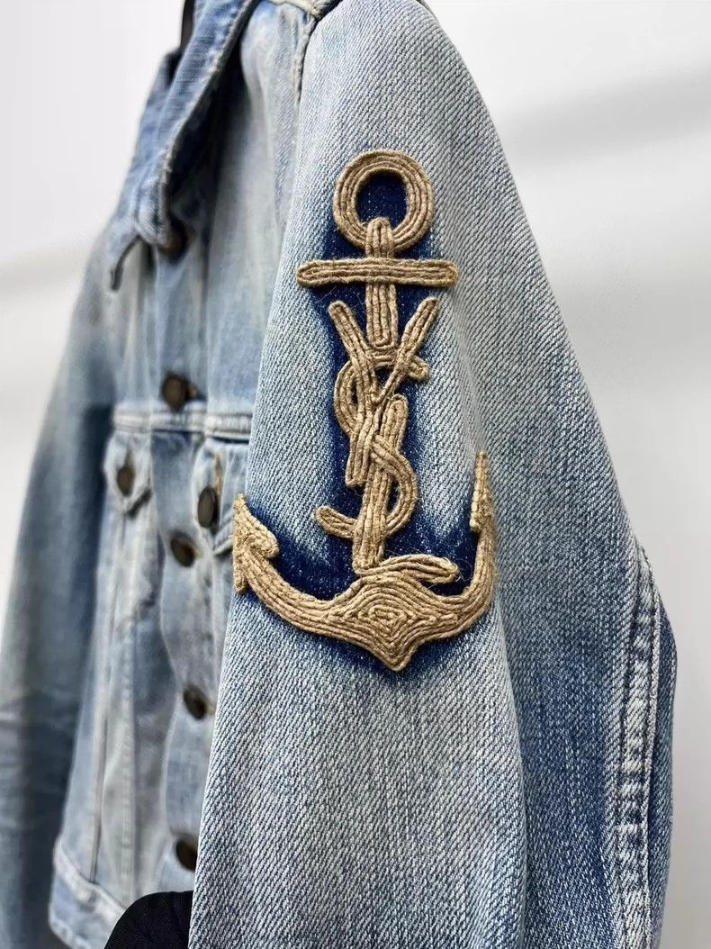 Yves Saint Laurent saint laurent Anchor denim jacket 2501-Nextarrow Size US S / EU 44-46 / 1 - 3 Thumbnail