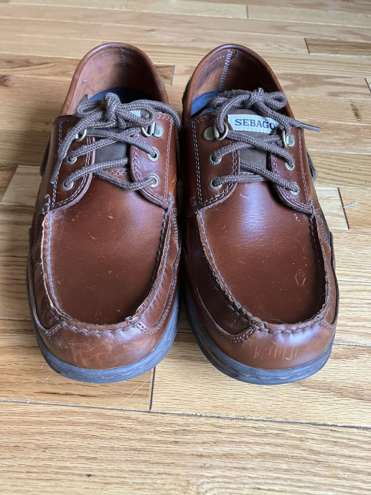 Sebago VTG Men’s Sebago Clovehitch II Brown Leather Loafers sz 10WW Size US 10 / EU 43 - 1 Thumbnail