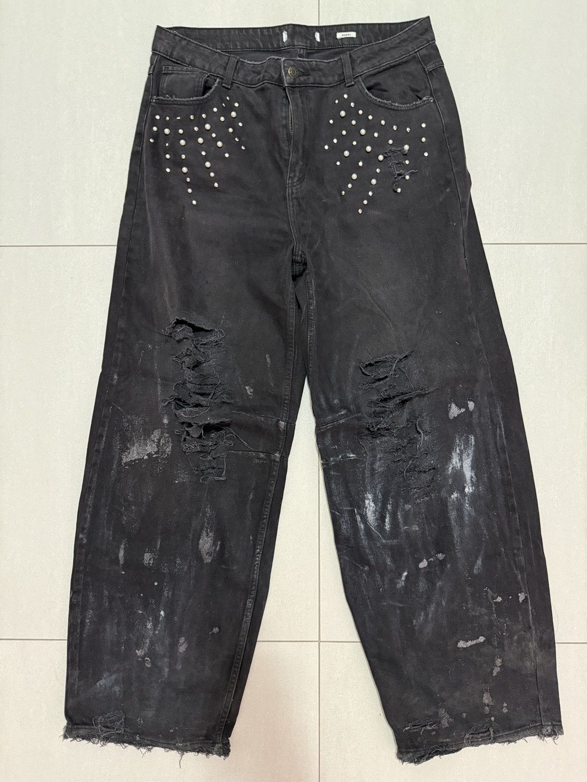 Other Custom pearlized baggy jeans Size US 34 / EU 50 - 1 Thumbnail