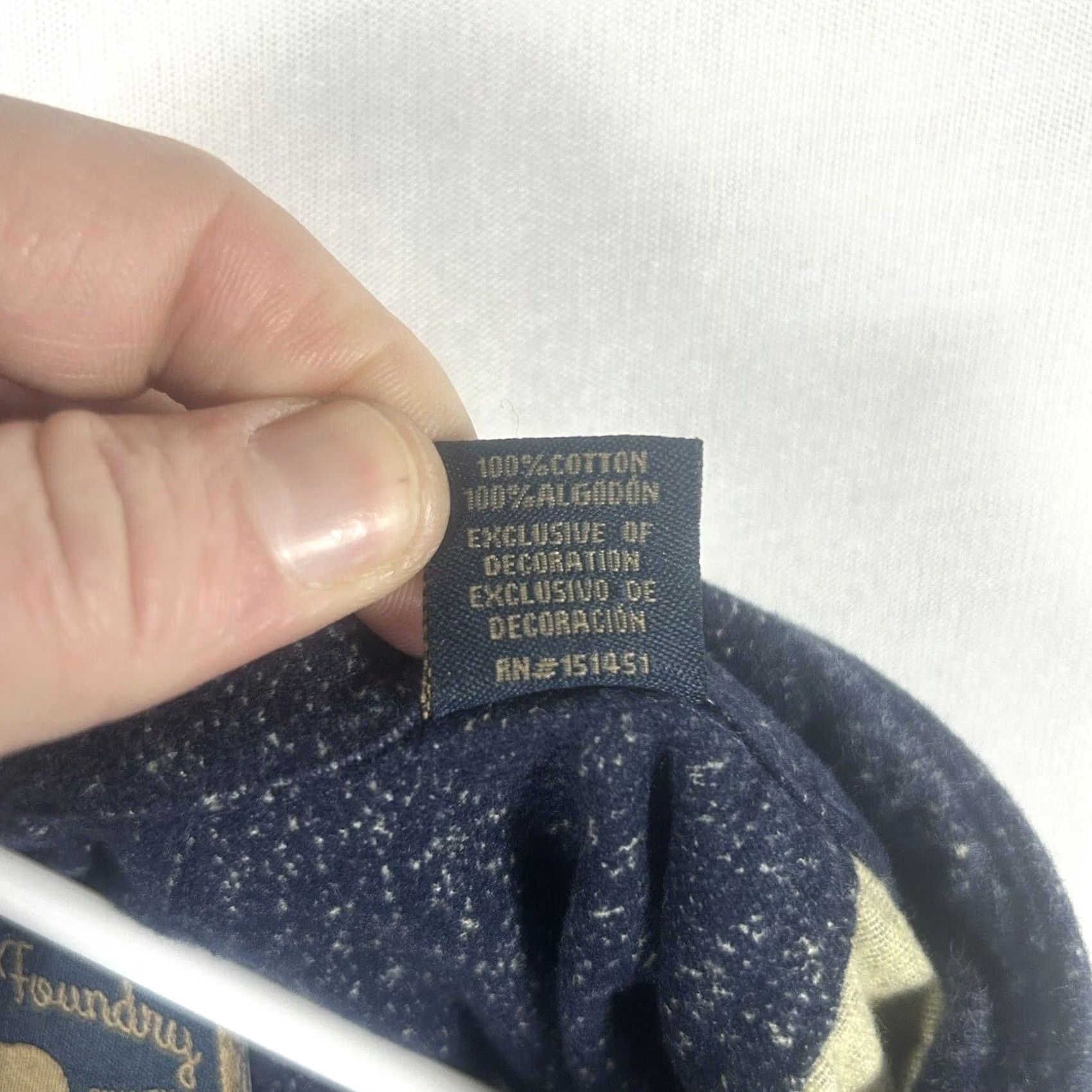 Vintage Foundry Freedom Shirt Men's Large Blue Heather Chamois Flannel Button-Up Regular Fit Long Sleeve Collared Button-Down Size US L / EU 52-54 / 3 - 6 Thumbnail