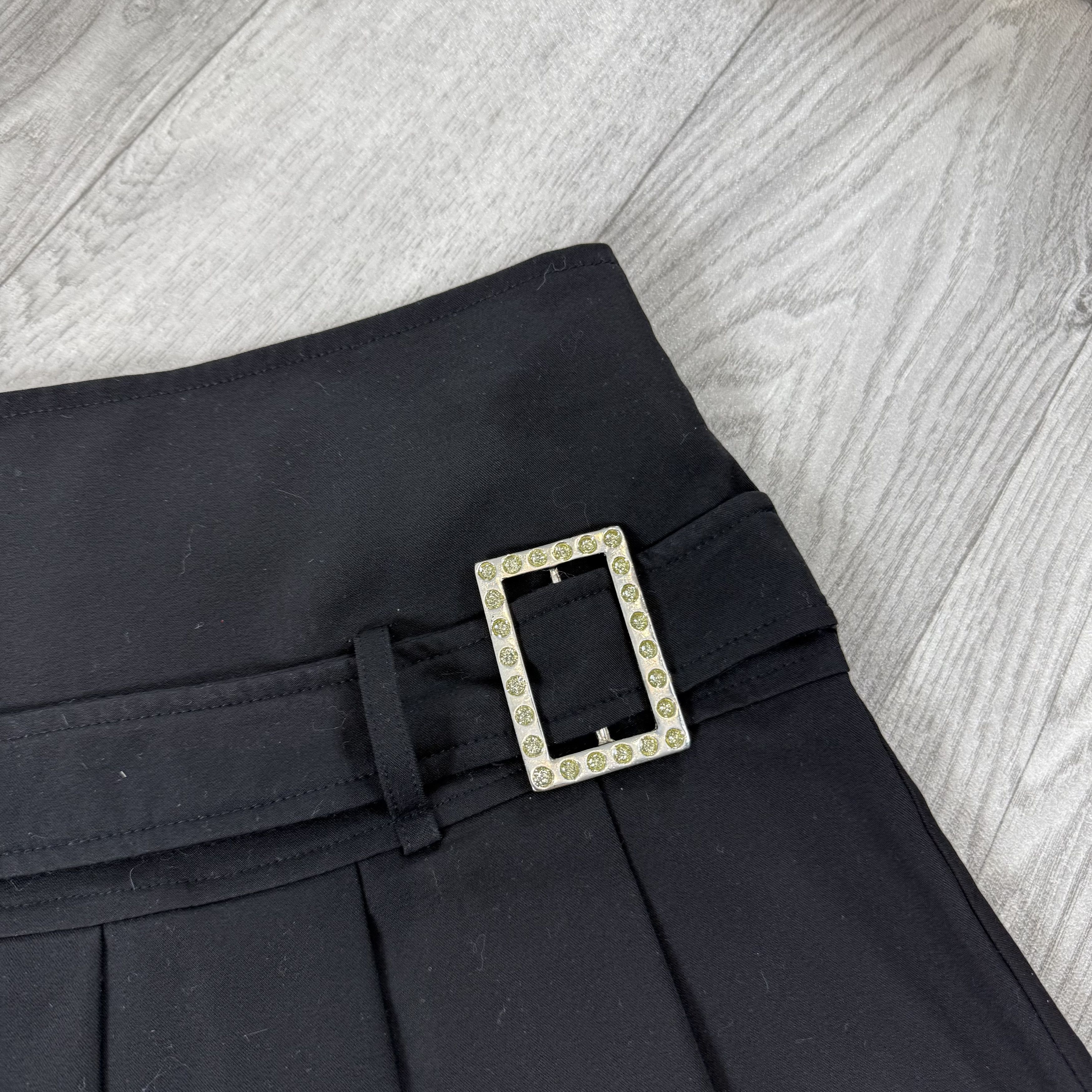 Vintage Vintage Y2K Black Tennis Skirt With Belt XS Size 26" / US 2 / IT 38 - 8 Thumbnail