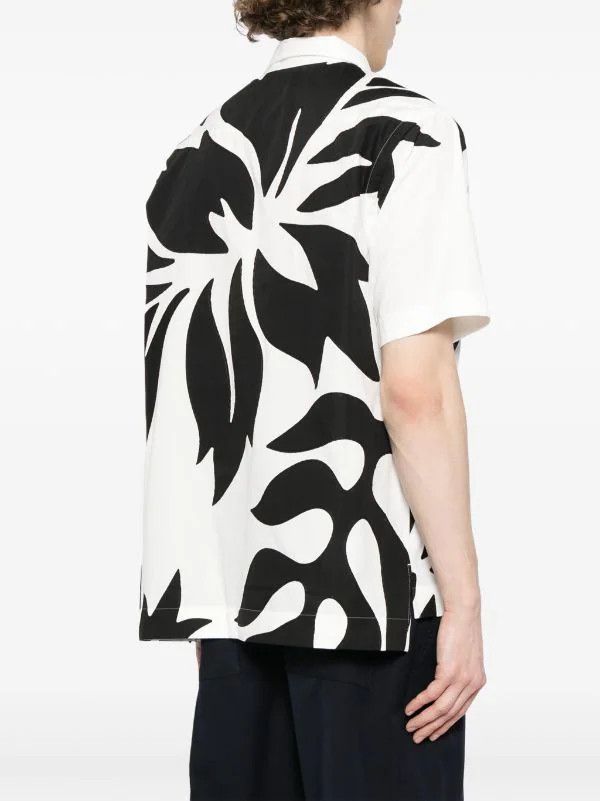 Sacai o1mris0824 Cotton Poplin Shirt in Black/White Size US S / EU 44-46 / 1 - 6 Thumbnail
