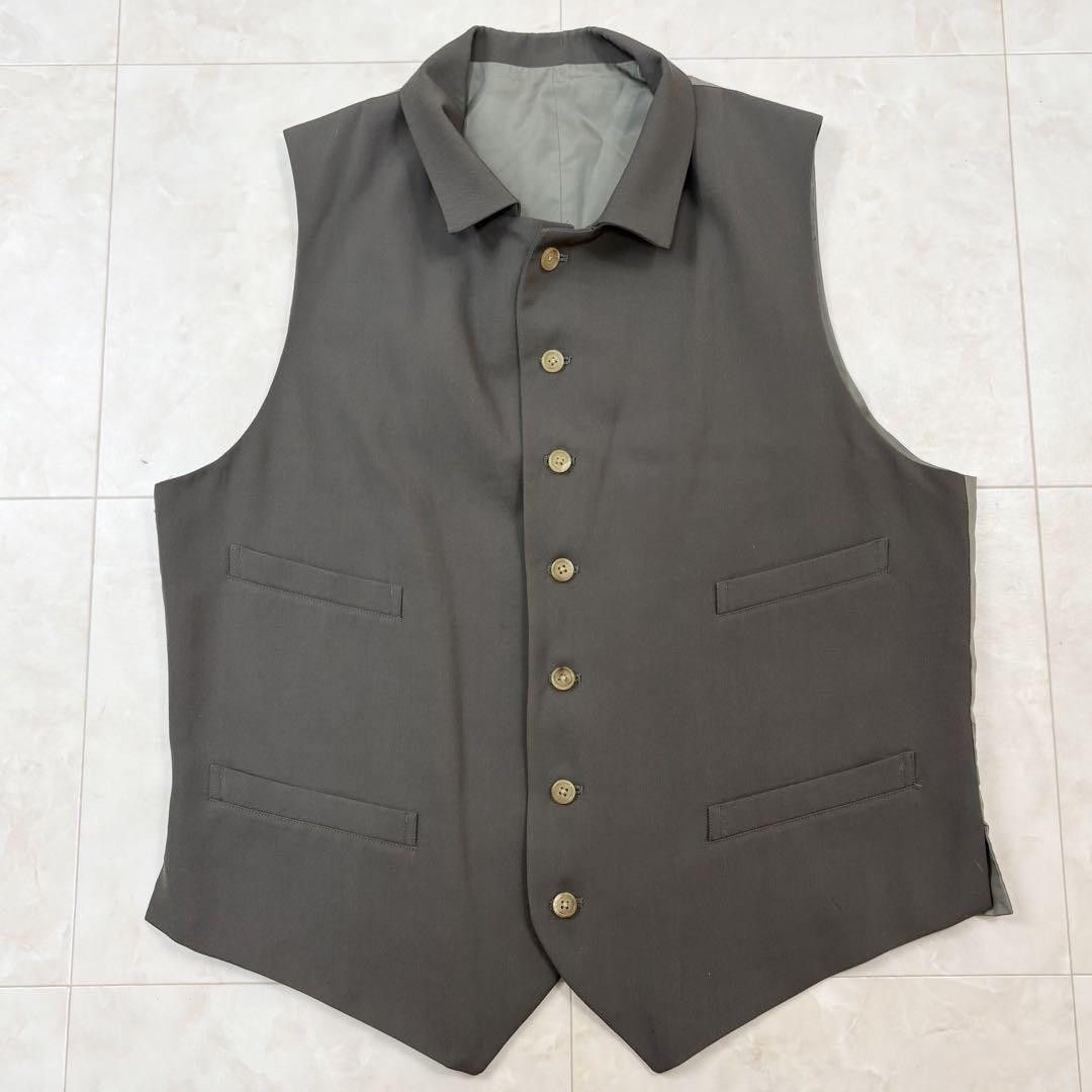 Yohji Yamamoto Yohji Yamamoto Pour Homme 80s Wool Gabardine Gilet Size US M / EU 48-50 / 2 - 1 Thumbnail
