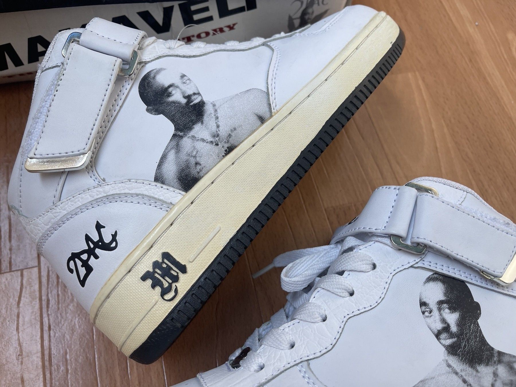 Makaveli MAKAVELI Branded sneakers, 2Pac shoes, Hi Top vintage US 9 Size US 9 / EU 42 - 16 Thumbnail
