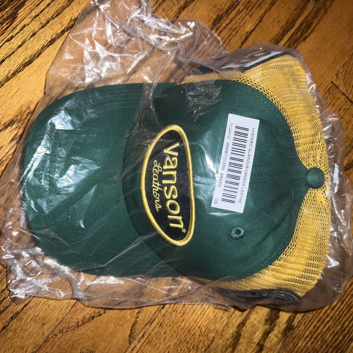 Hysteric Glamour × Supreme Supreme Hysteric Glamour Vanson Leather Green Trucker Hat Size ONE SIZE - 4 Thumbnail