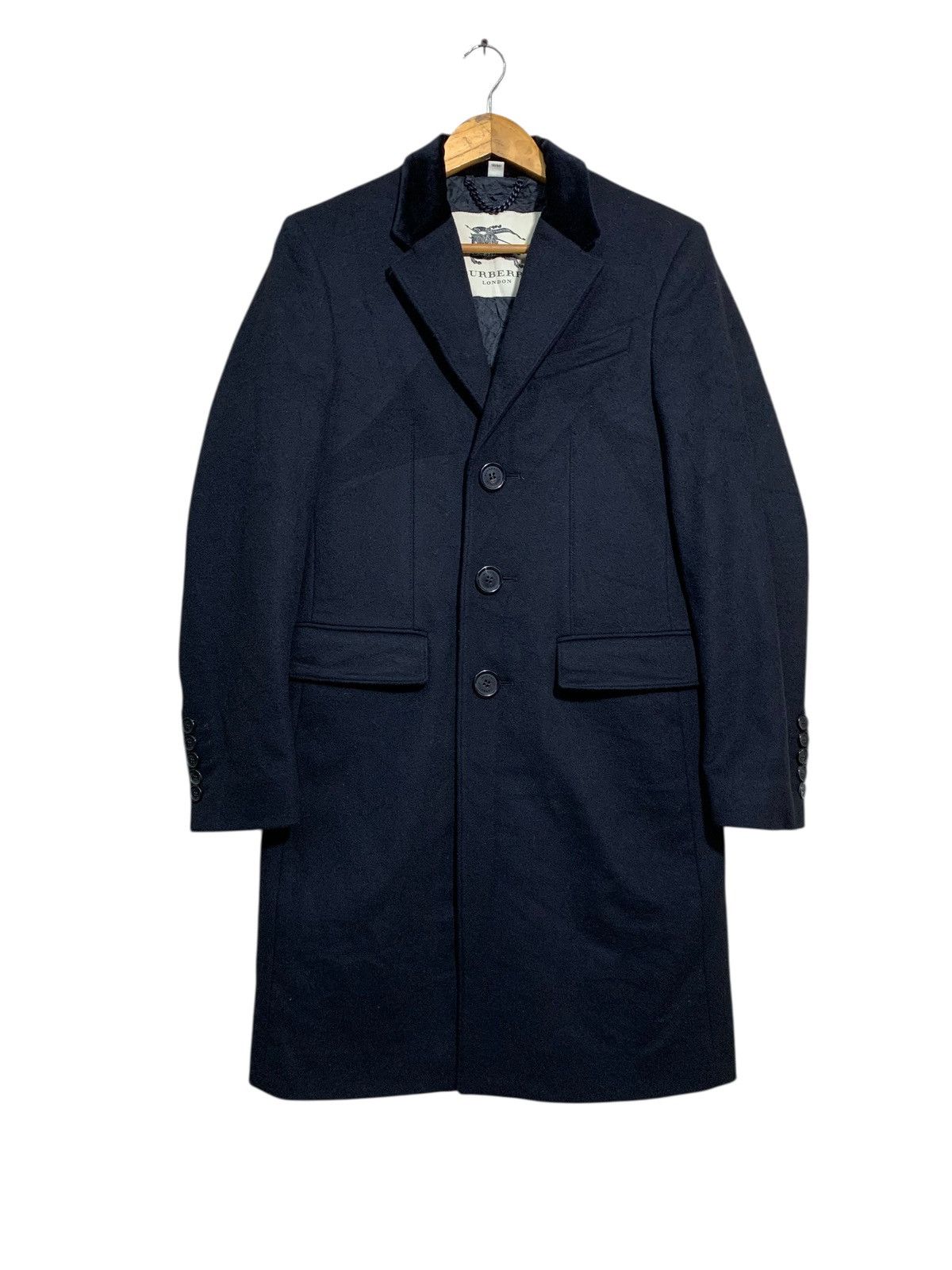 50s buberrys’ wool cashmere chester coat Burberrys' 90s Chester Long Wool Cashmere Coat Black Men's B