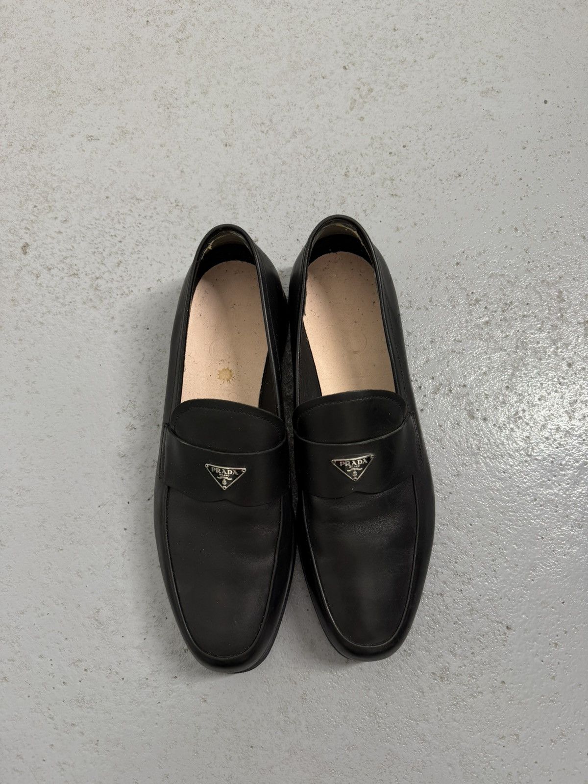 Prada Prada Leather Penny Logo Loafers Size US 11 / EU 44 - 3 Thumbnail