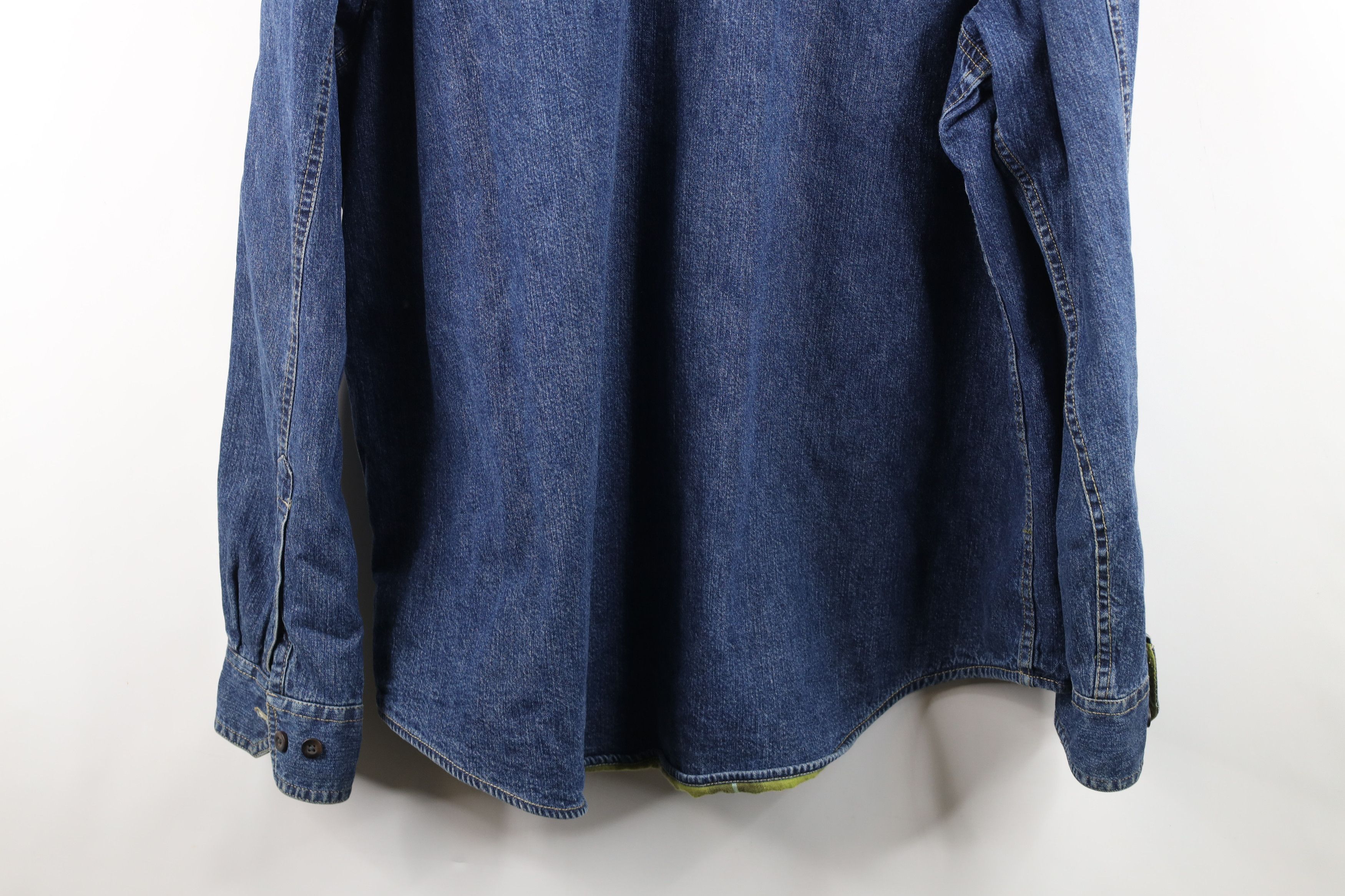 Eddie Bauer Vintage Y2K Eddie Bauer Lined Denim Shirt Jacket Jac Shirt Size US XL / EU 56 / 4 - 14 Thumbnail