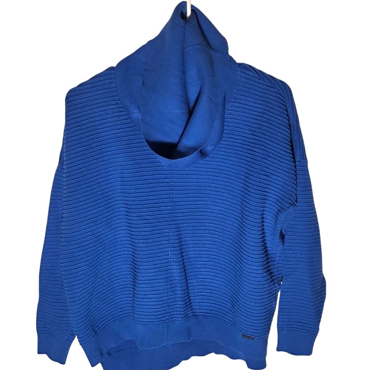 Calvin Klein Chic Blue Calvin Klein Performance Waffle-Knit Turtle Neck Size M / US 6-8 / IT 42-44 - 1 Thumbnail