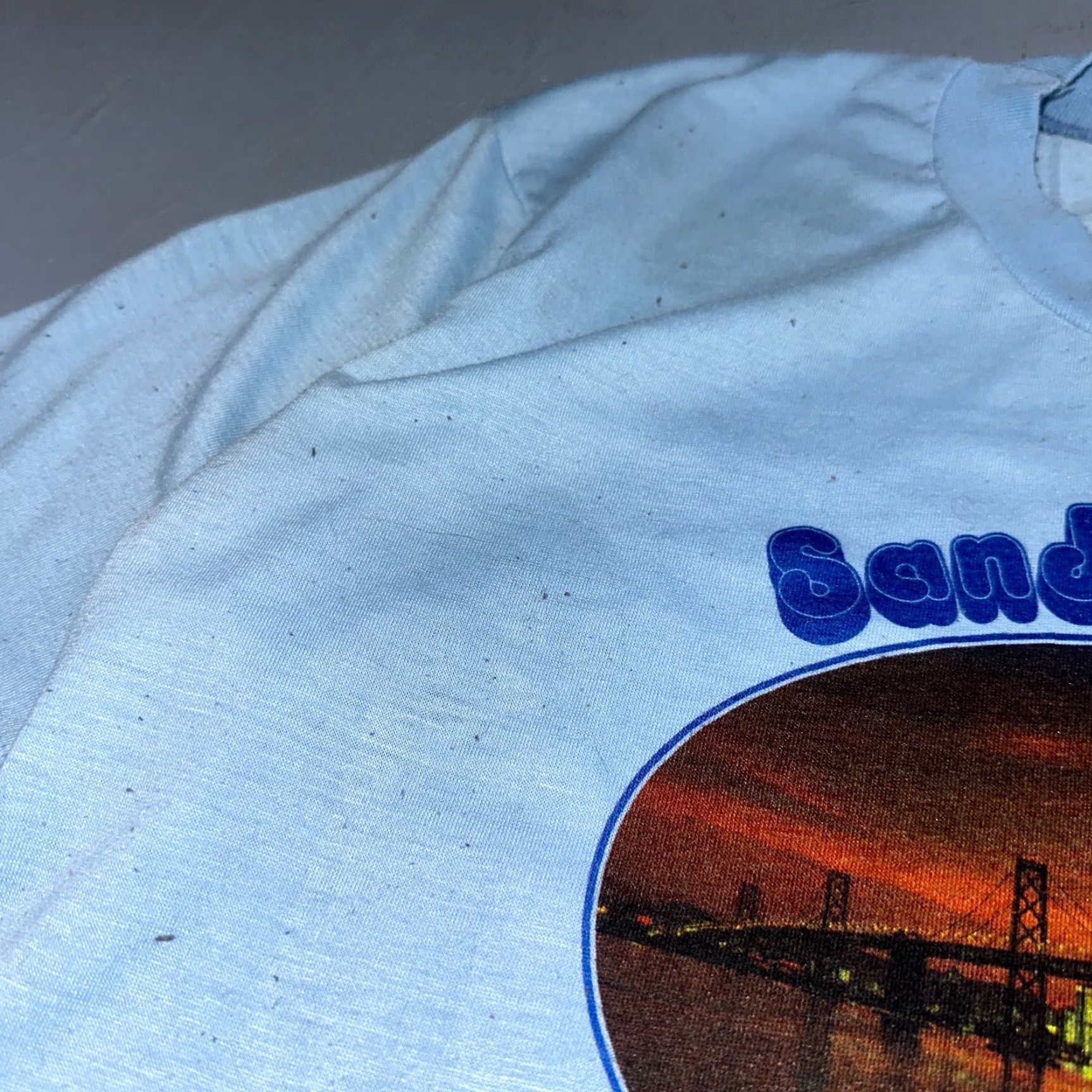 Vintage VINTAGE San Francisco 1970s Spruce T-Shirt Blue L Men Rockabilly USA Bridge 70s 80s 90s Graphic Print Crew Neck Short Sleeve Size US L / EU 52-54 / 3 - 7 Thumbnail