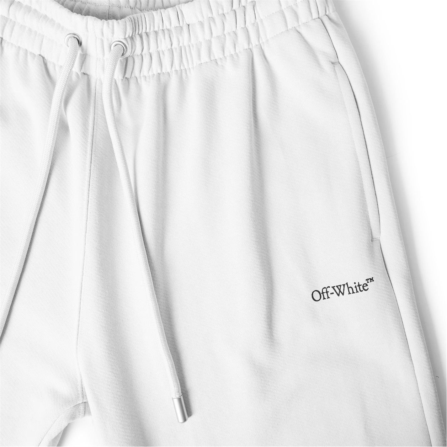 Off-White o1g2r1mq0226 Closed Hem Fleece Sweatpants & Joggers In White Size US 30 / EU 46 - 6 Thumbnail